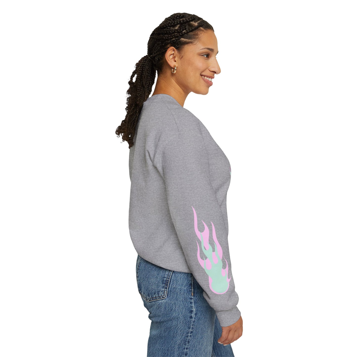 Monster Lover Flames Unisex Heavy Blend™ Crewneck Sweatshirt