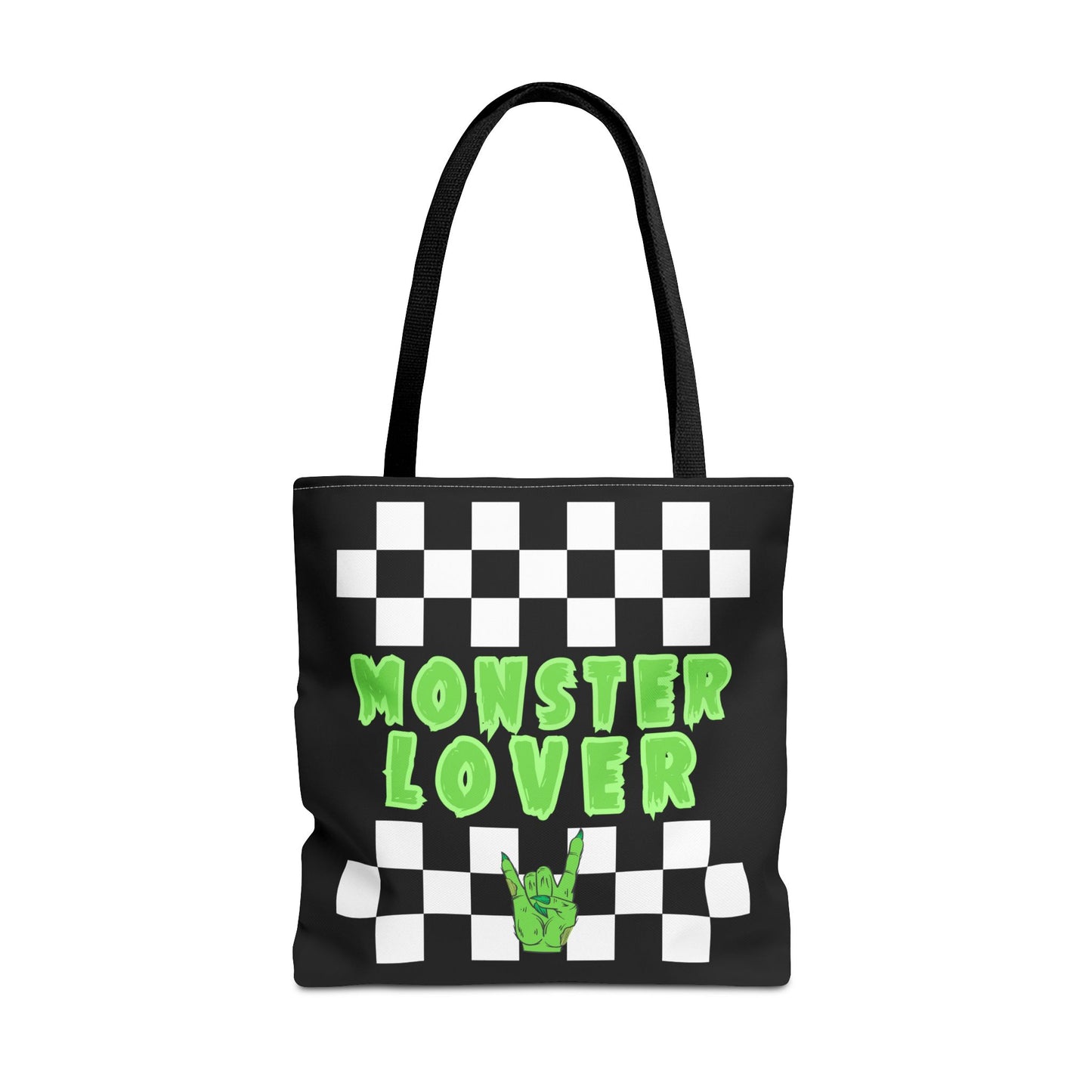 Checker Monster Lover Tote Bag