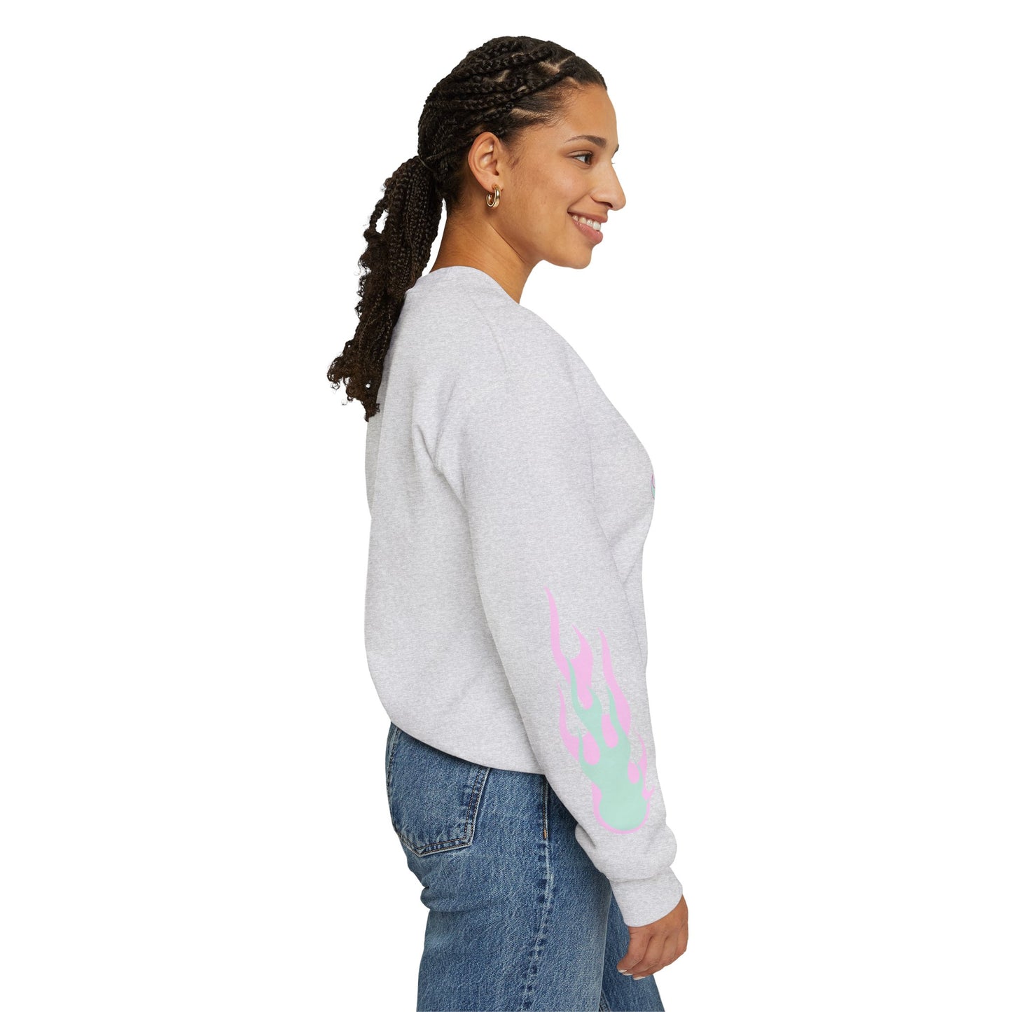 Monster Lover Flames Unisex Heavy Blend™ Crewneck Sweatshirt