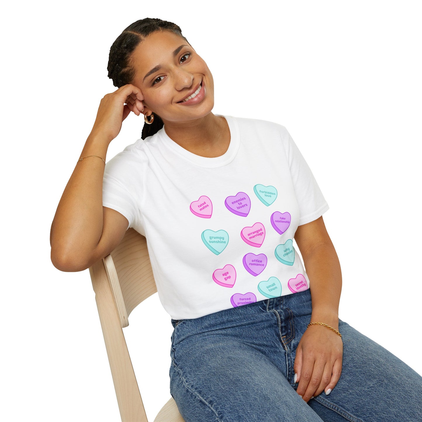 Candy Hearts Tropes Unisex Softstyle T-Shirt