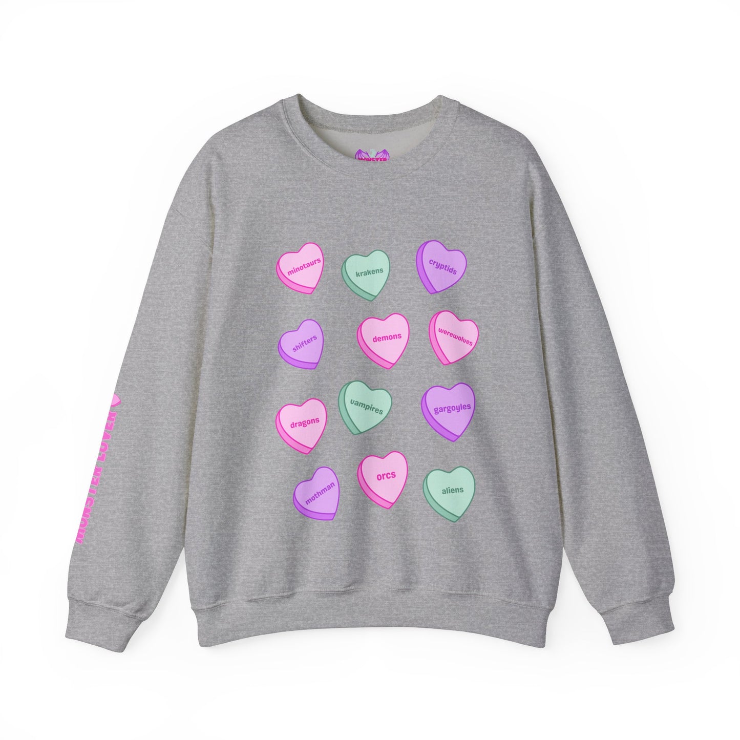 Candy Hearts Unisex Heavy Blend™ Crewneck Sweatshirt