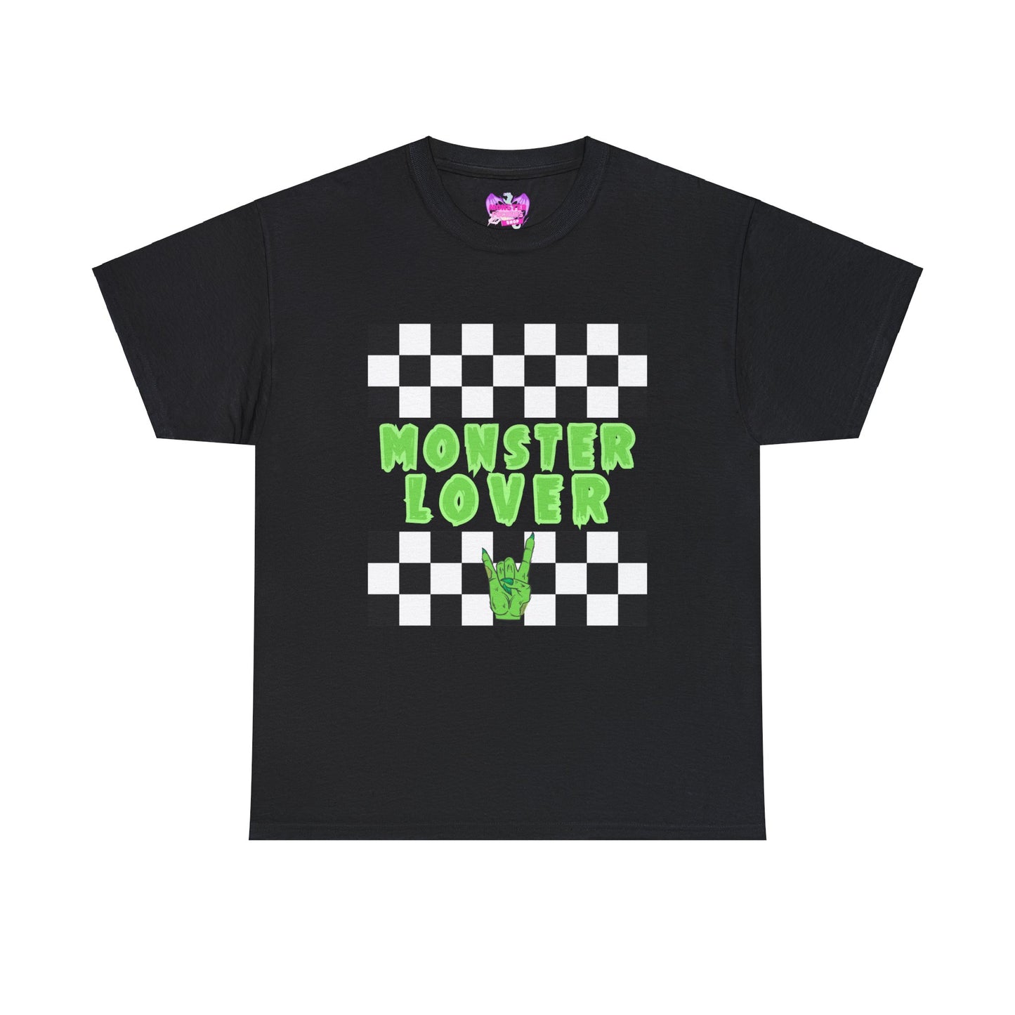 Checker Monster Lover Unisex Heavy Cotton Tee