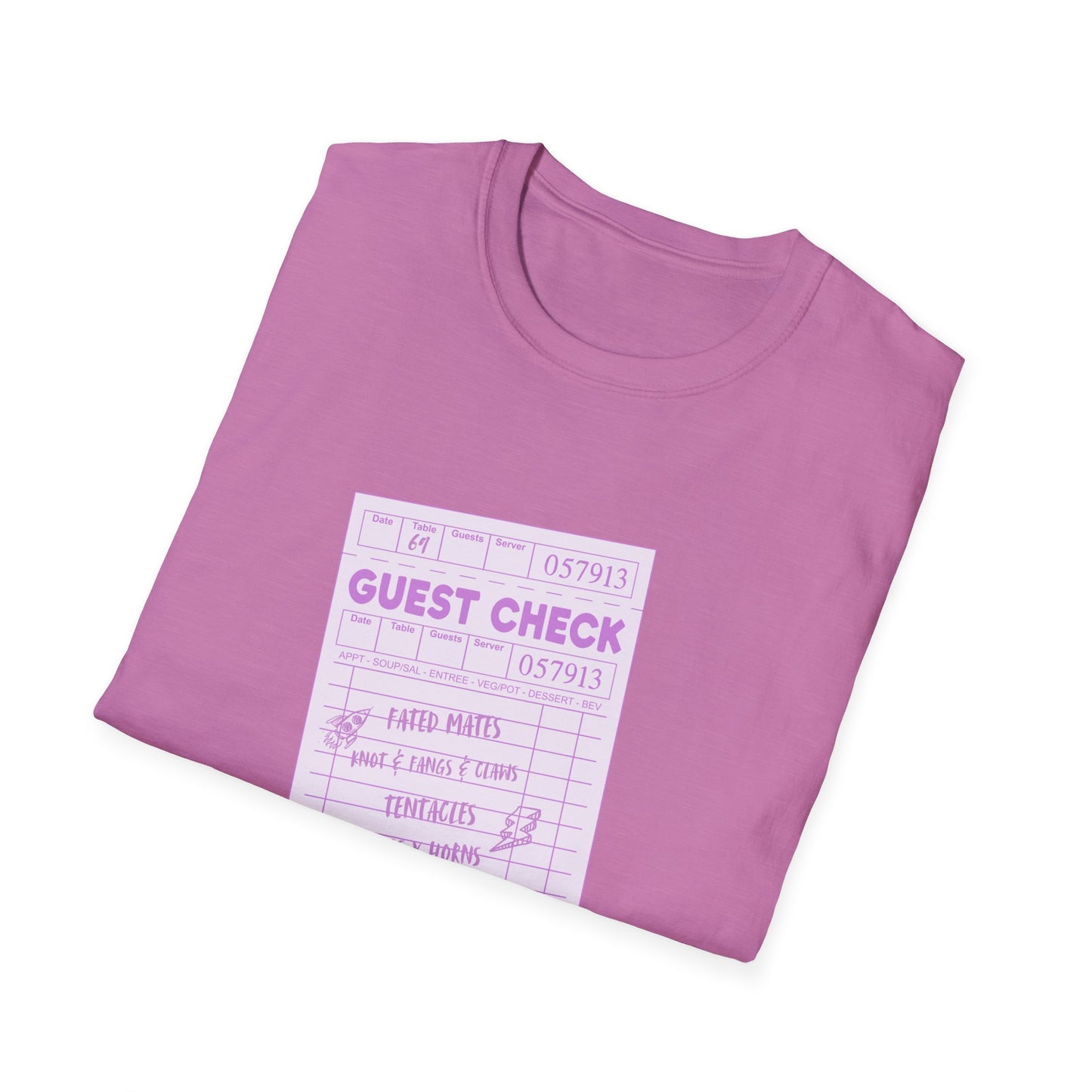 Guest Check Purple Unisex Softstyle T-Shirt