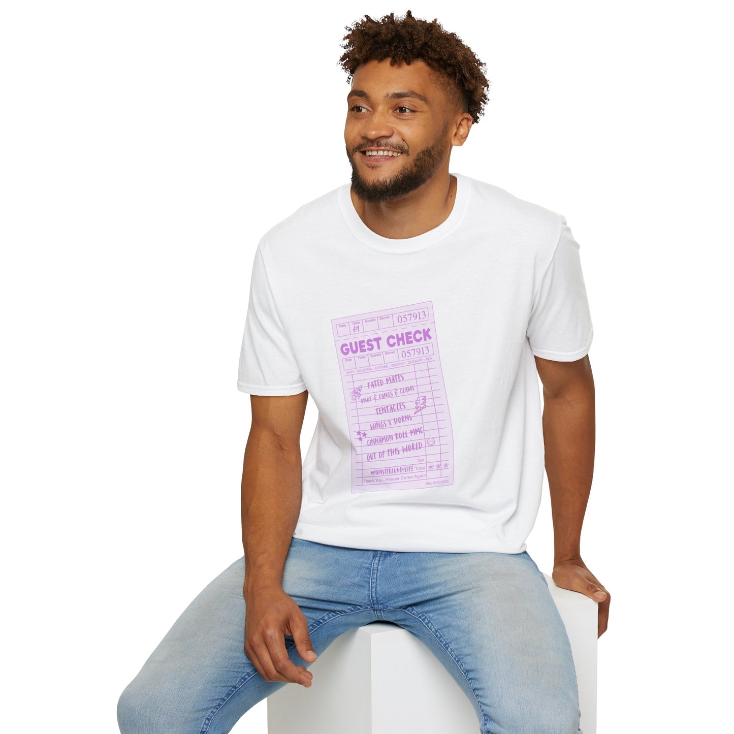 Guest Check Purple Unisex Softstyle T-Shirt