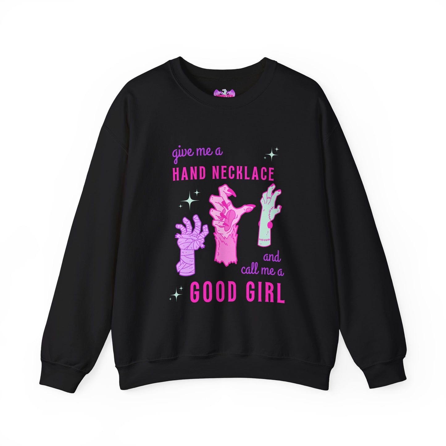 Hand Necklace Unisex Heavy Blend™ Crewneck Sweatshirt