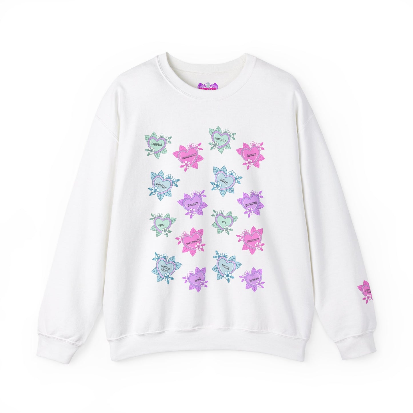 Tattoo Hearts Unisex Heavy Blend™ Crewneck Sweatshirt