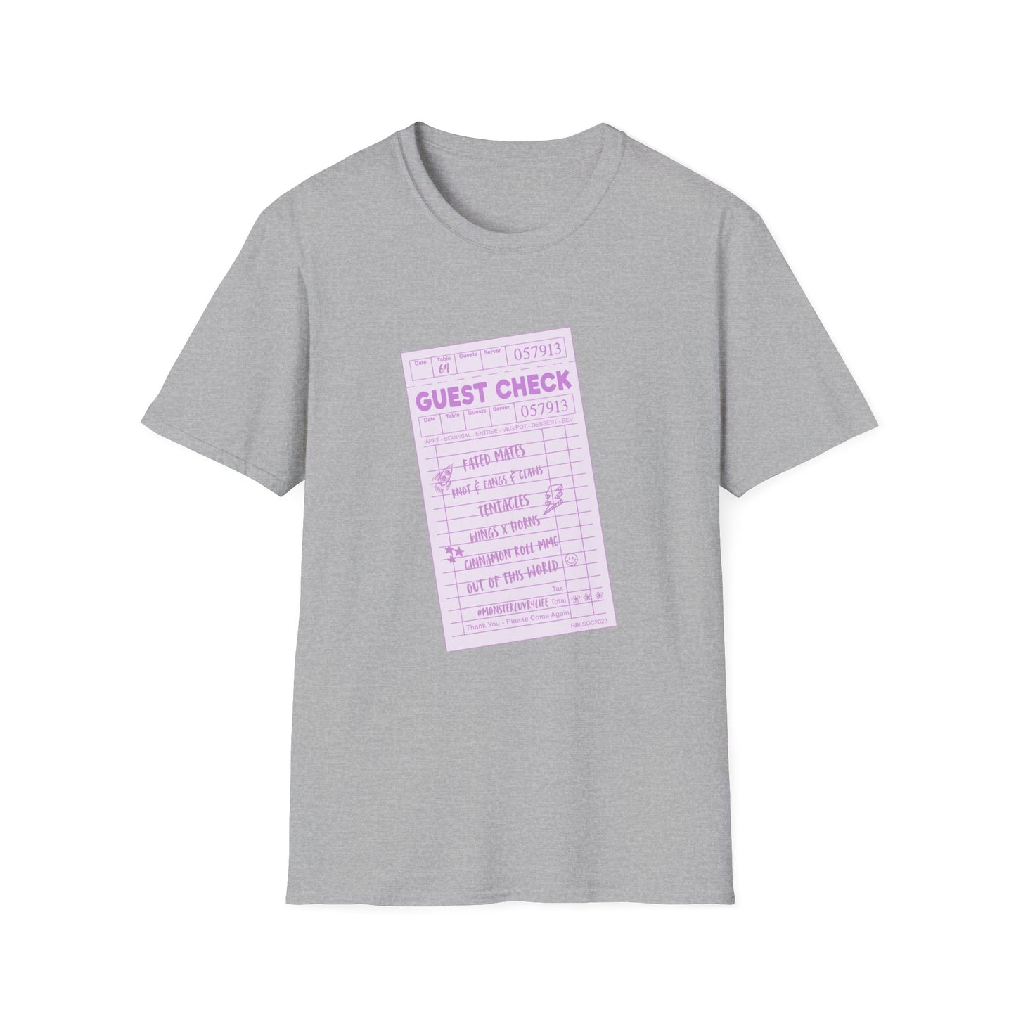 Guest Check Purple Unisex Softstyle T-Shirt