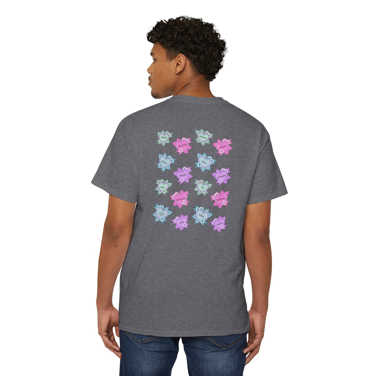 Tattoo Monster Hearts Unisex Heavy Cotton Pocket Tee