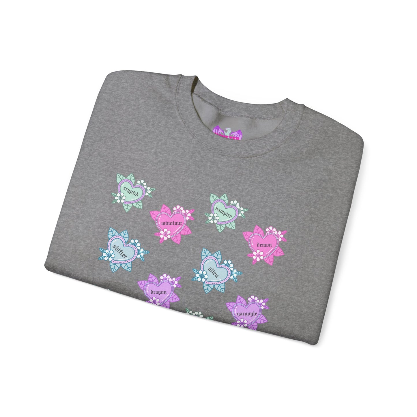 Tattoo Hearts Unisex Heavy Blend™ Crewneck Sweatshirt