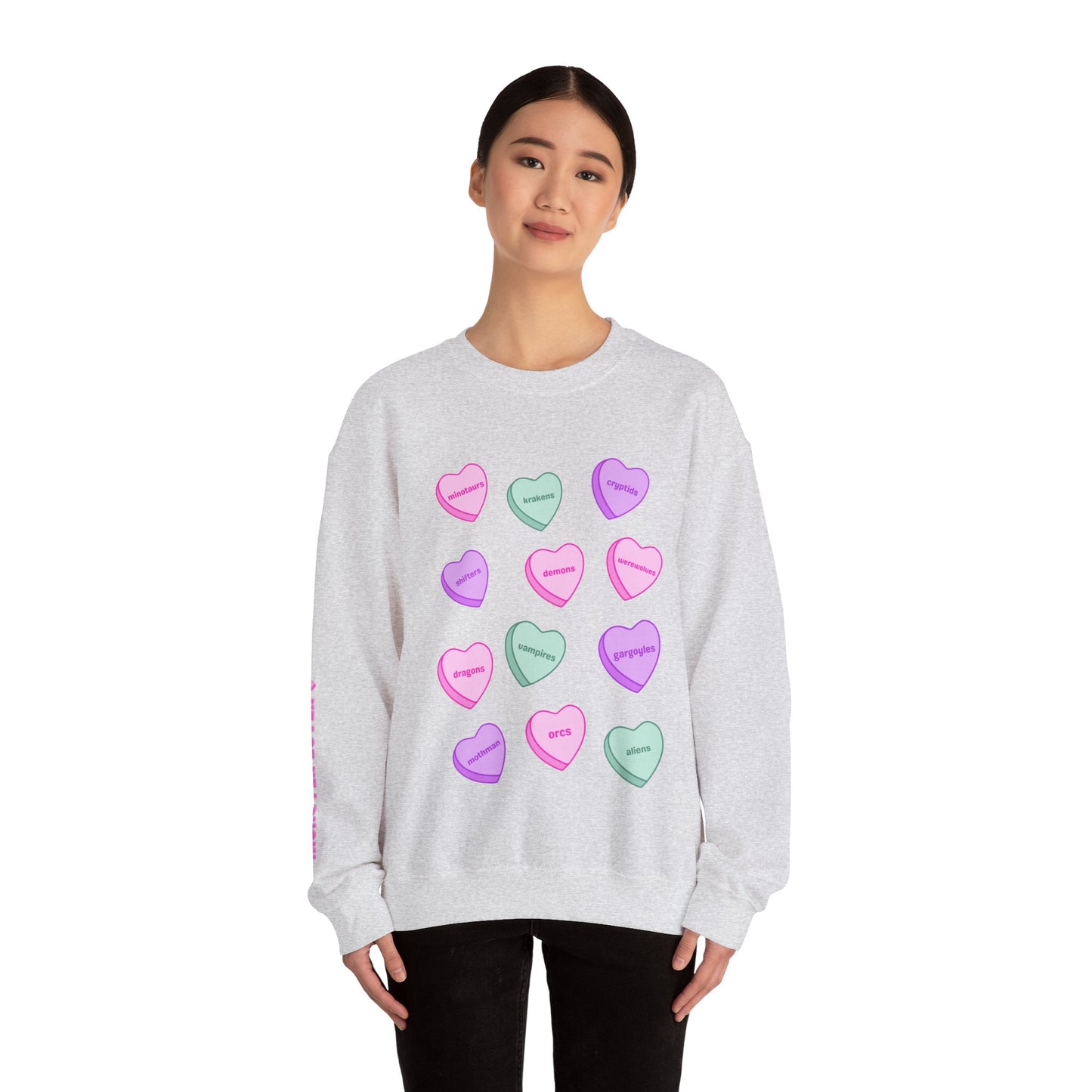 Candy Hearts Unisex Heavy Blend™ Crewneck Sweatshirt