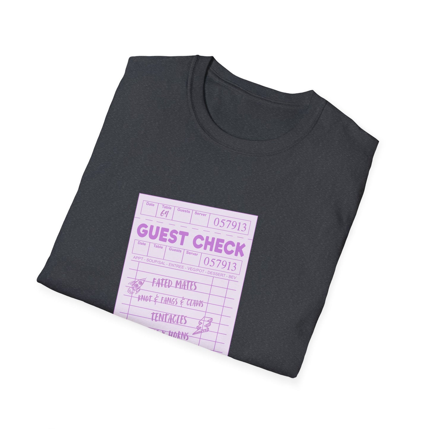 Guest Check Purple Unisex Softstyle T-Shirt