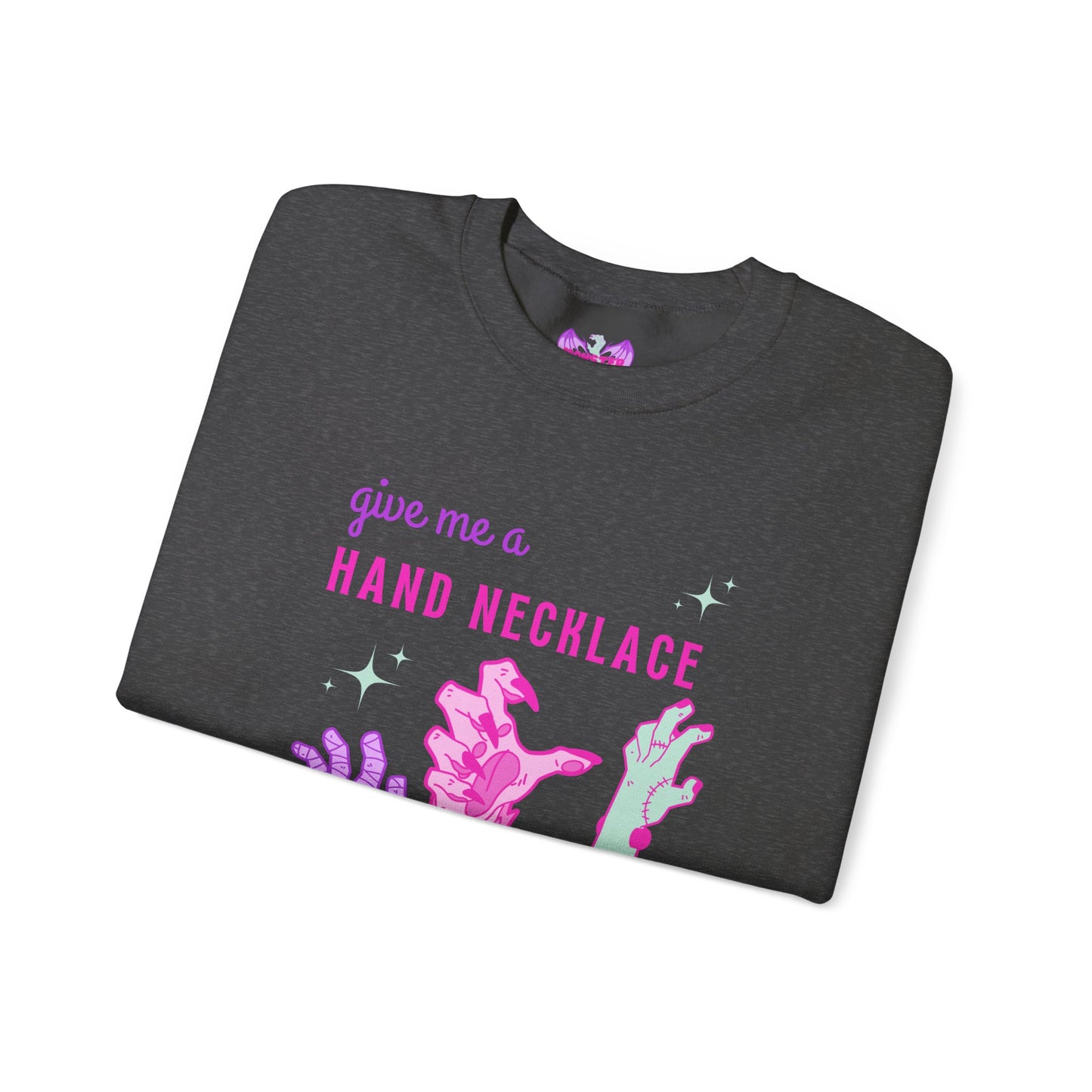 Hand Necklace Unisex Heavy Blend™ Crewneck Sweatshirt