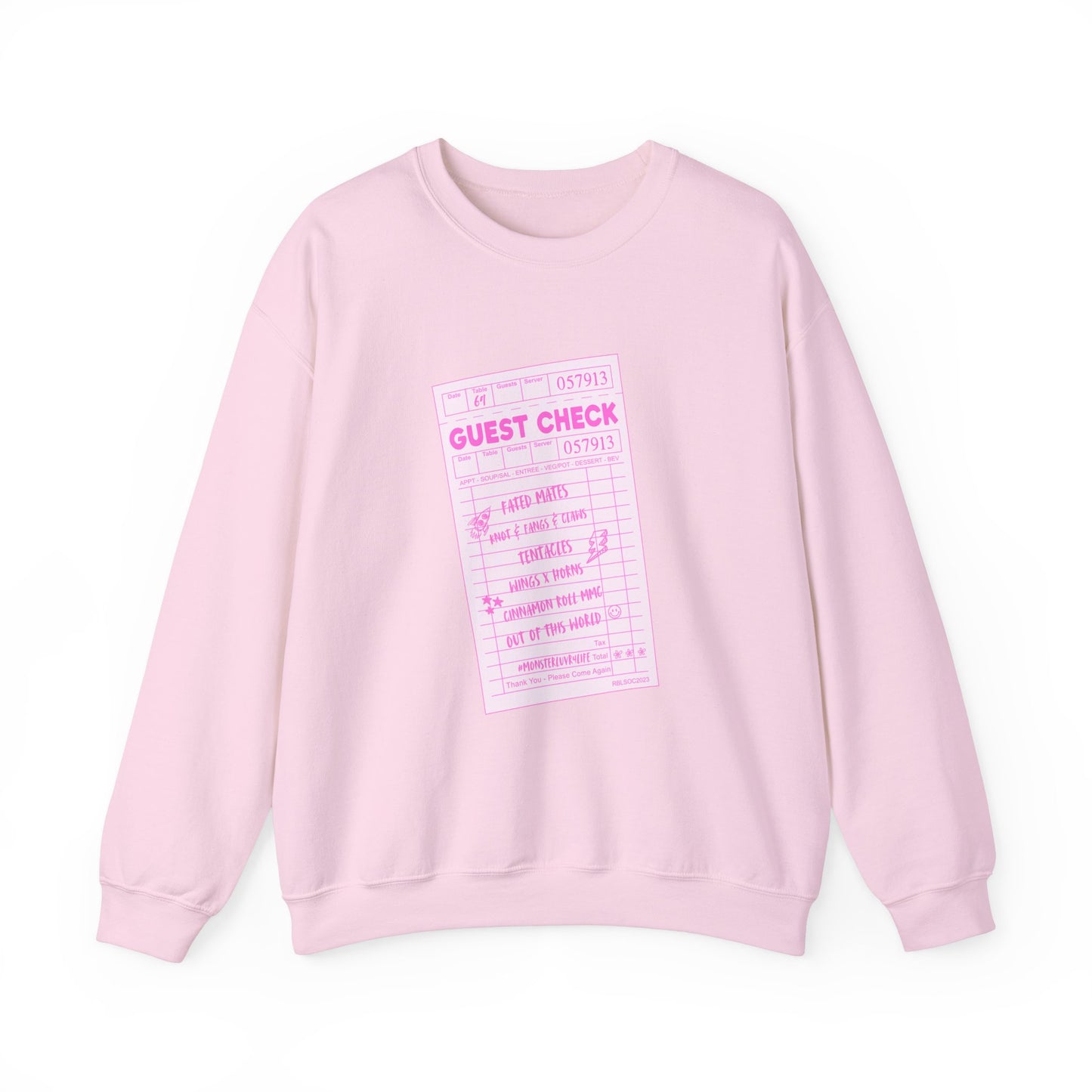 Guest Check PINK Monster Luvr Unisex Heavy Blend™ Crewneck Sweatshirt