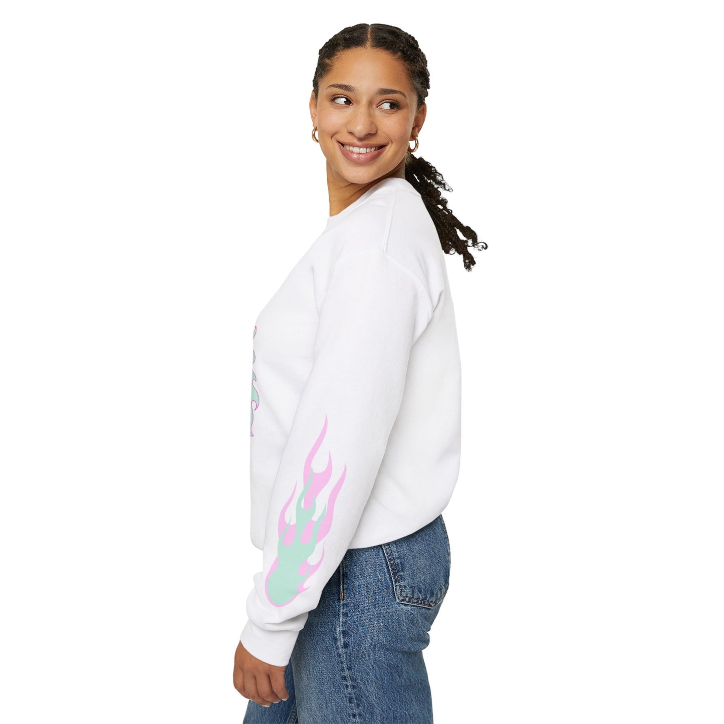 Monster Lover Flames Unisex Heavy Blend™ Crewneck Sweatshirt