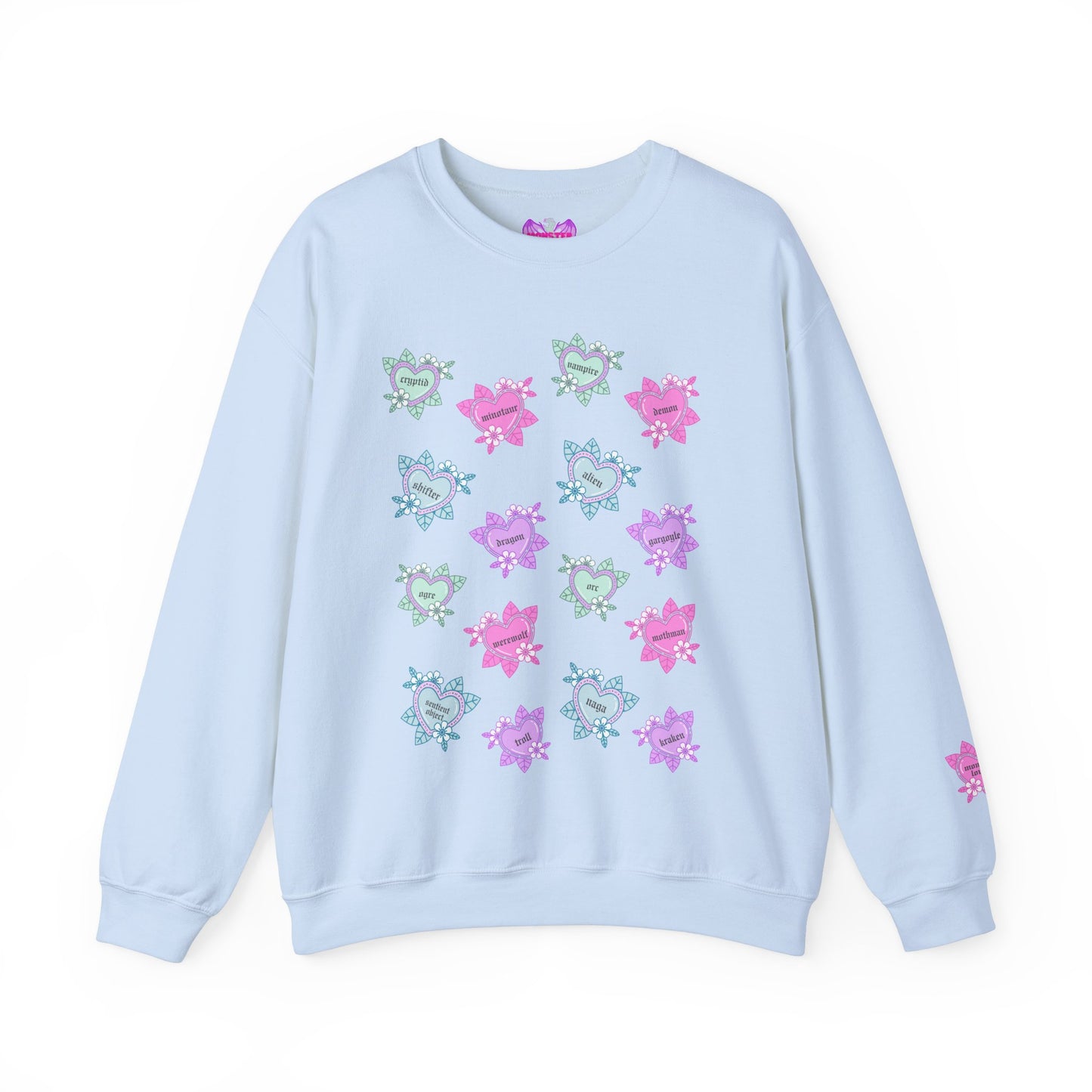 Tattoo Hearts Unisex Heavy Blend™ Crewneck Sweatshirt