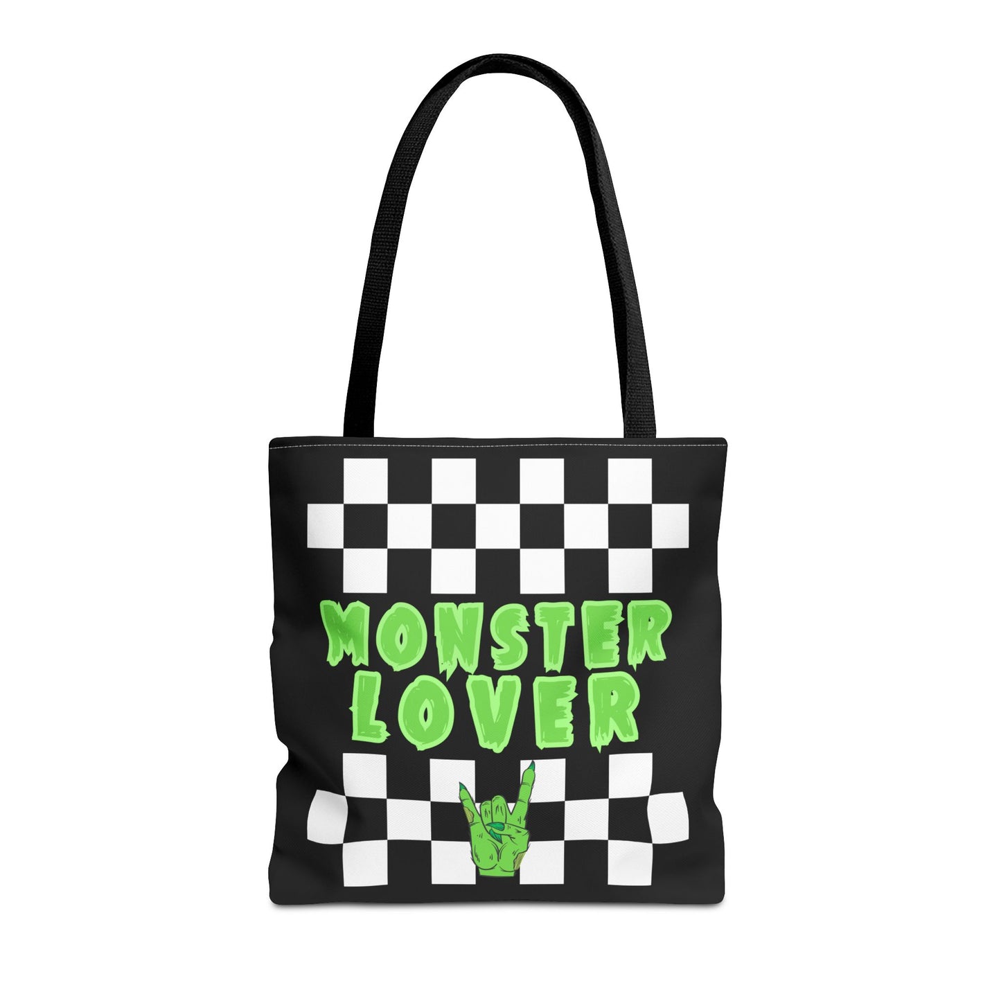 Checker Monster Lover Tote Bag