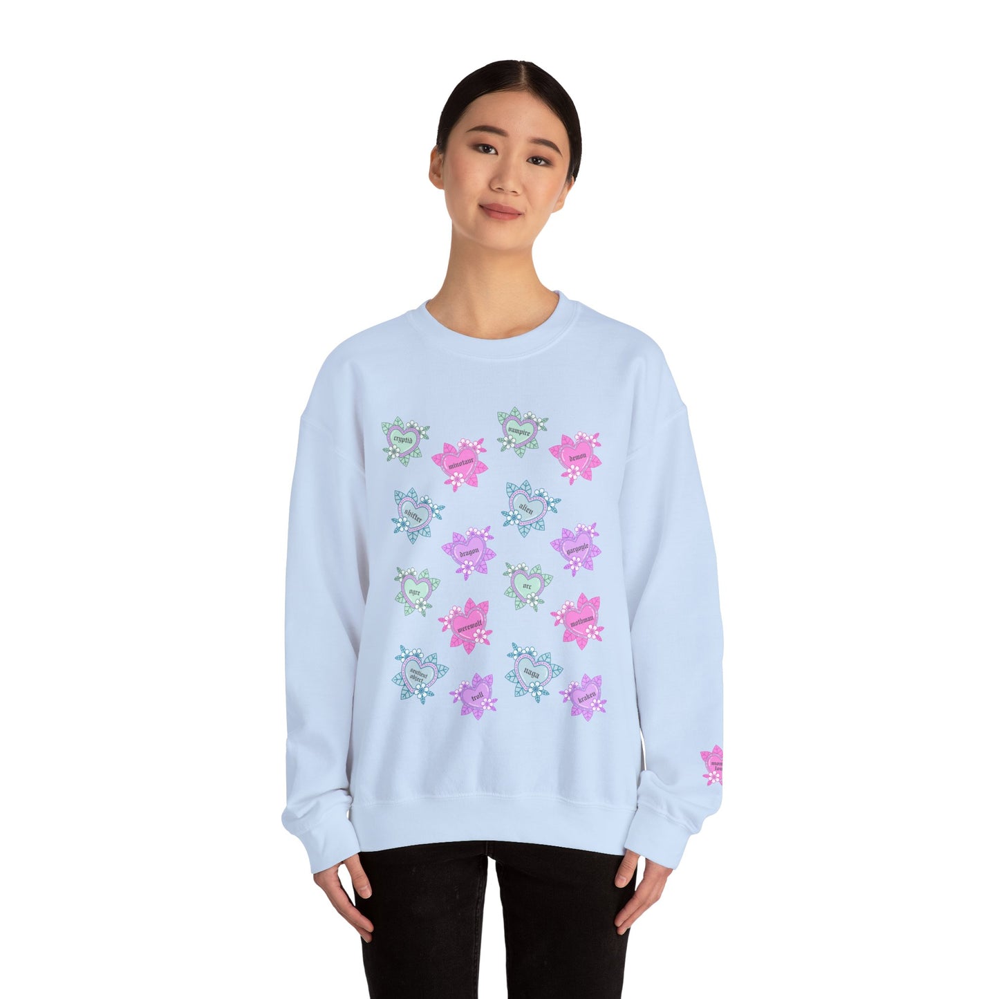 Tattoo Hearts Unisex Heavy Blend™ Crewneck Sweatshirt