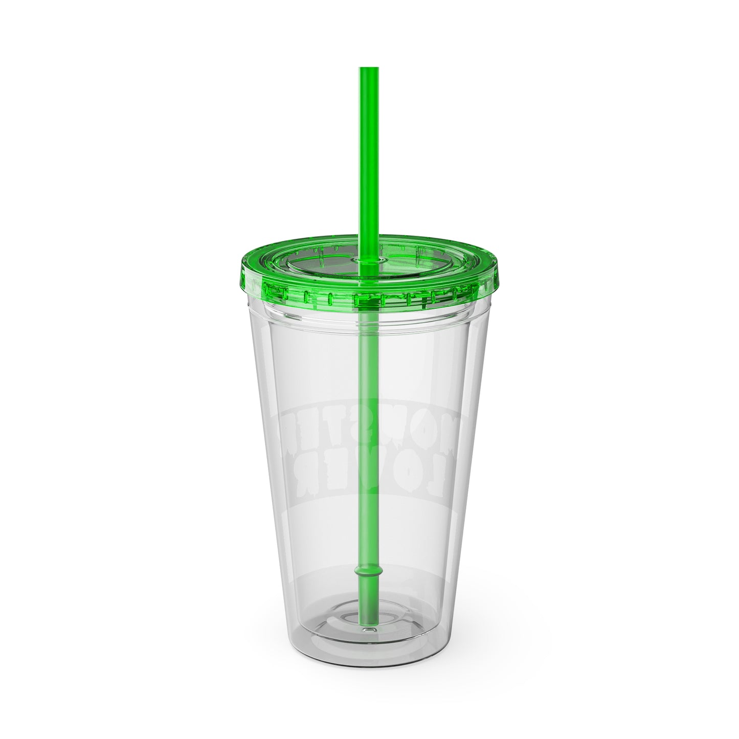 Checker Monster Lover Sunsplash Tumbler with Straw, 16oz