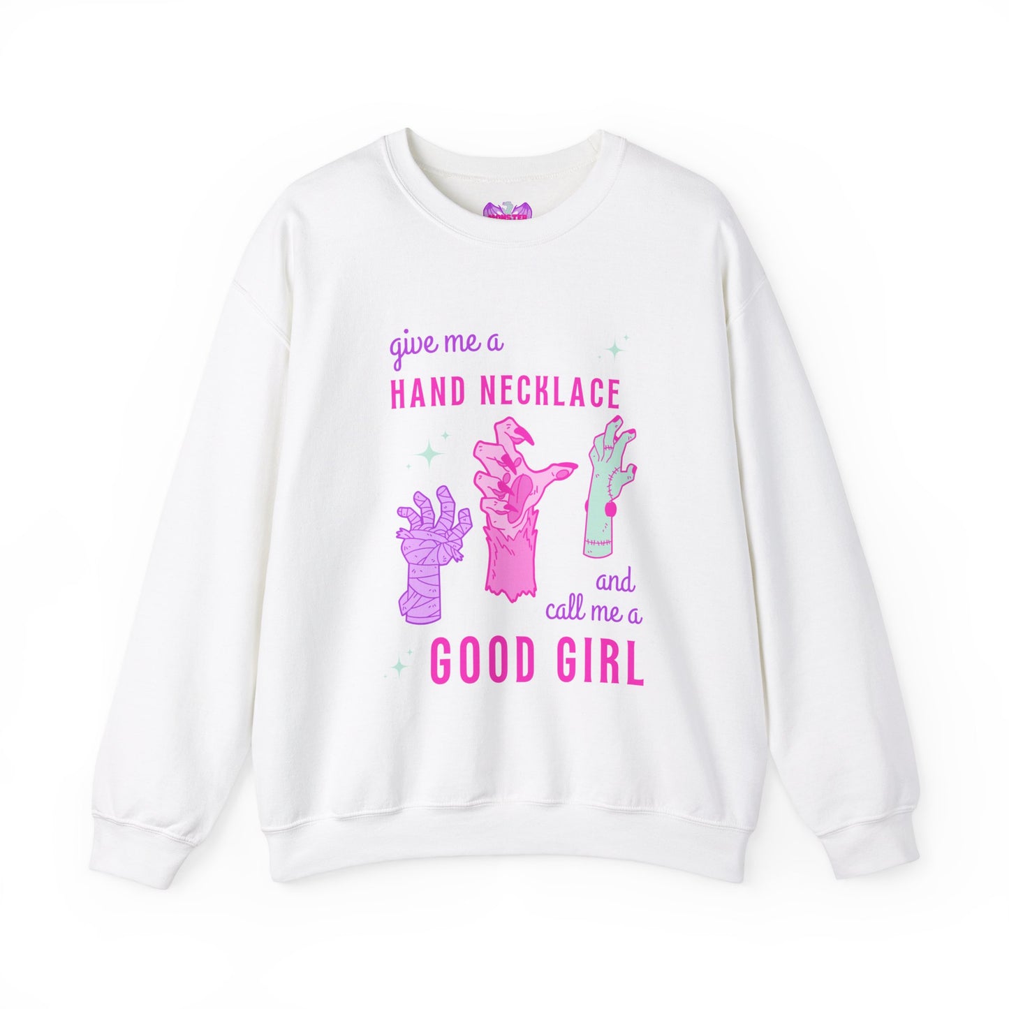Hand Necklace Unisex Heavy Blend™ Crewneck Sweatshirt