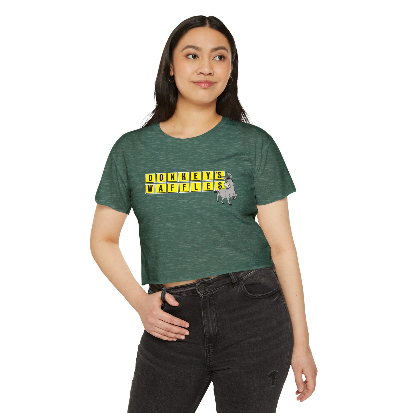 Donkey's Waffles Women's Festival Crop Top