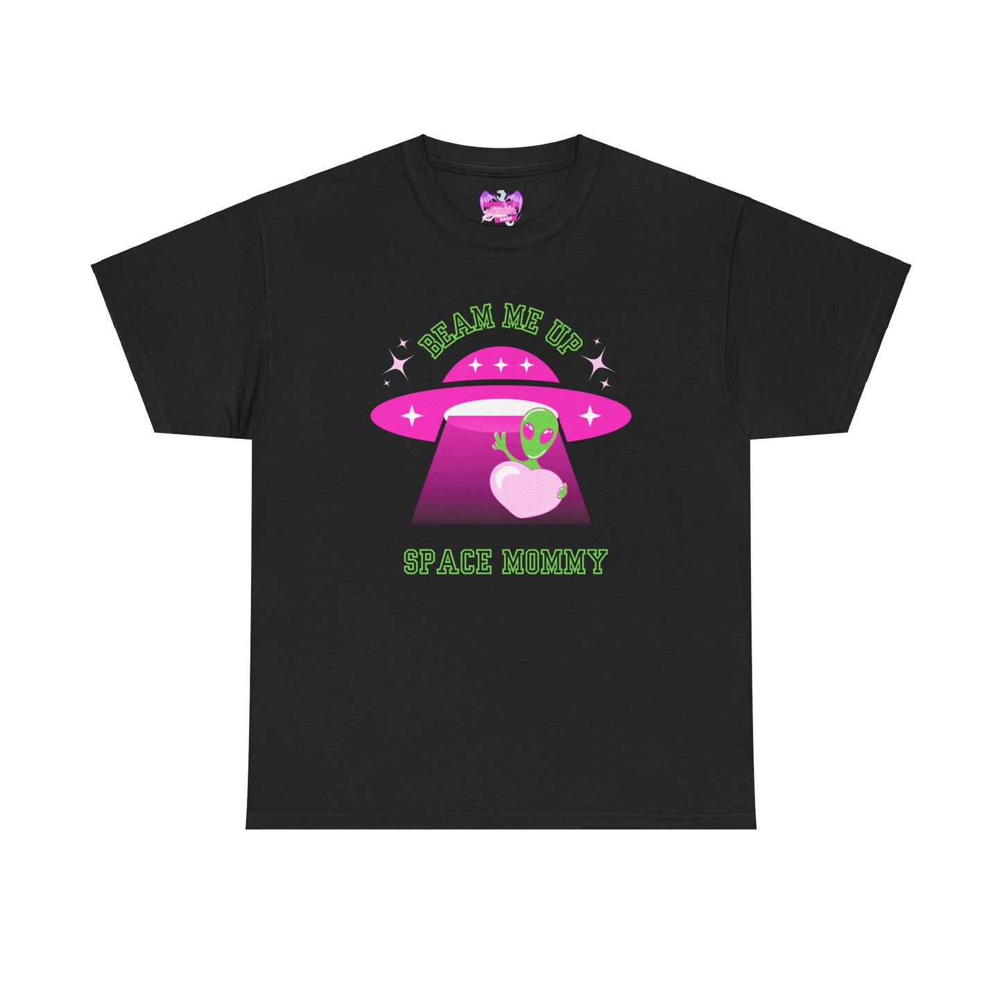 Space Mommy Pink Unisex Heavy Cotton Tee