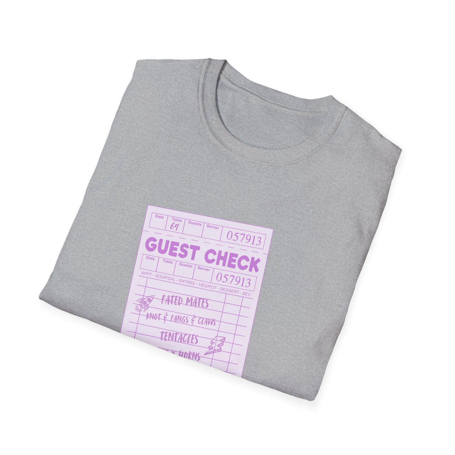 Guest Check Purple Unisex Softstyle T-Shirt