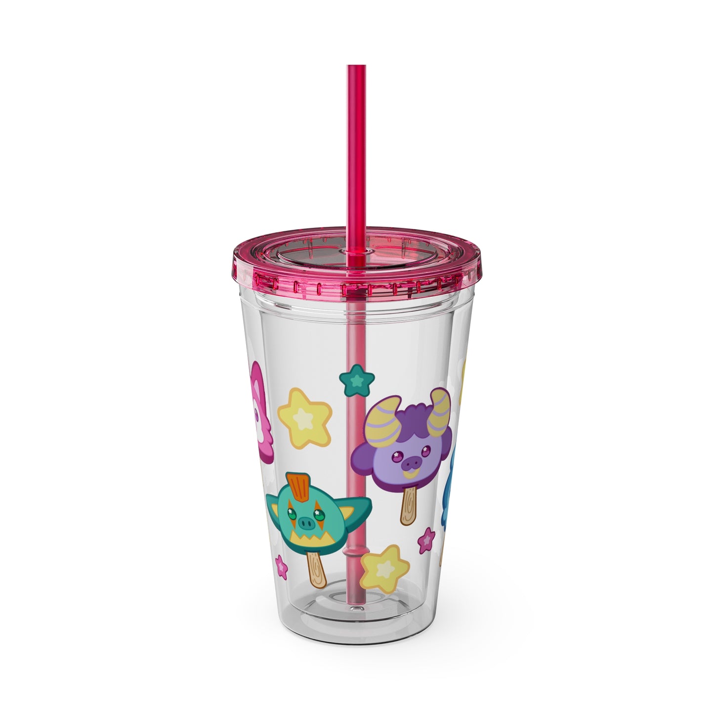 Monster Treats Sunsplash Tumbler with Straw, 16oz