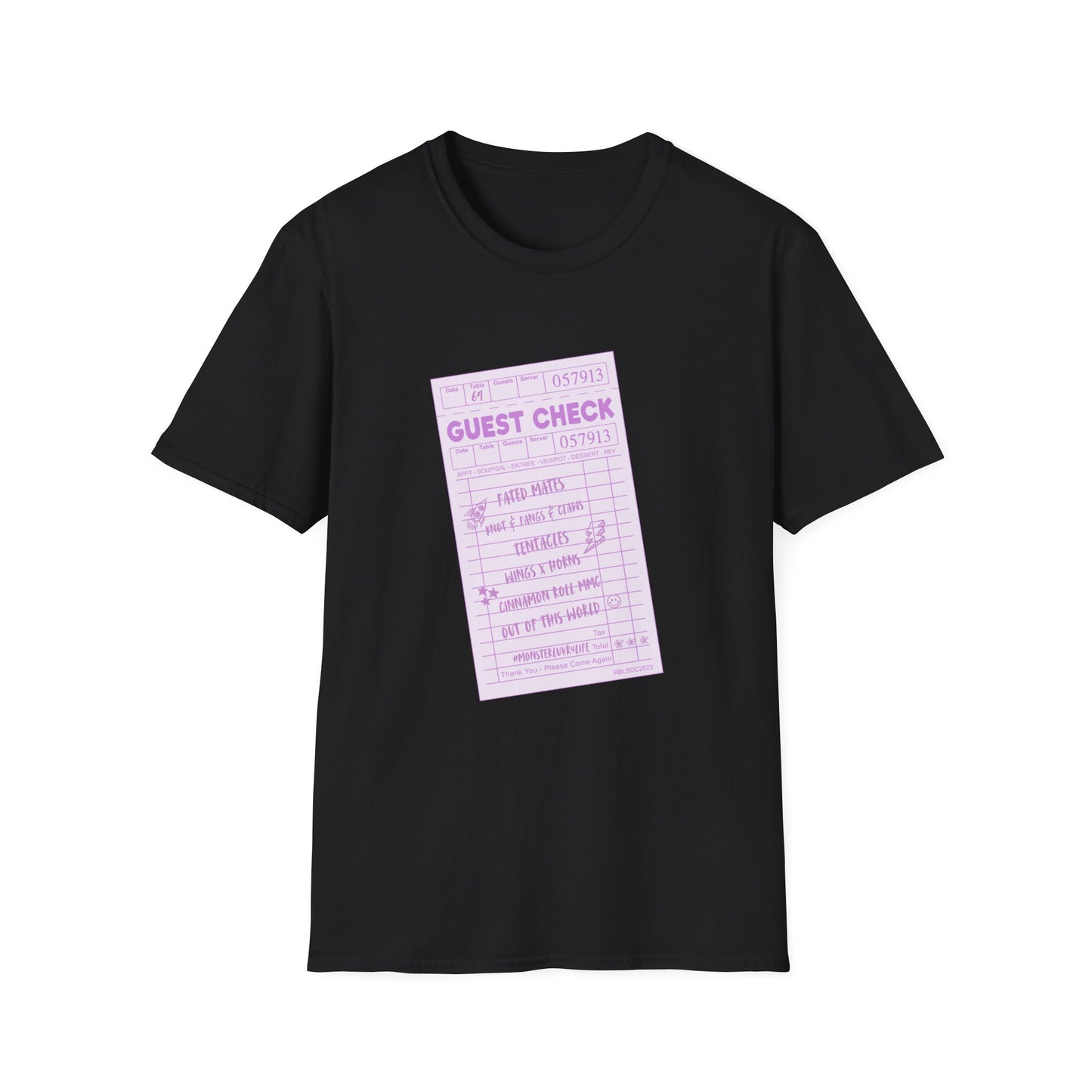 Guest Check Purple Unisex Softstyle T-Shirt