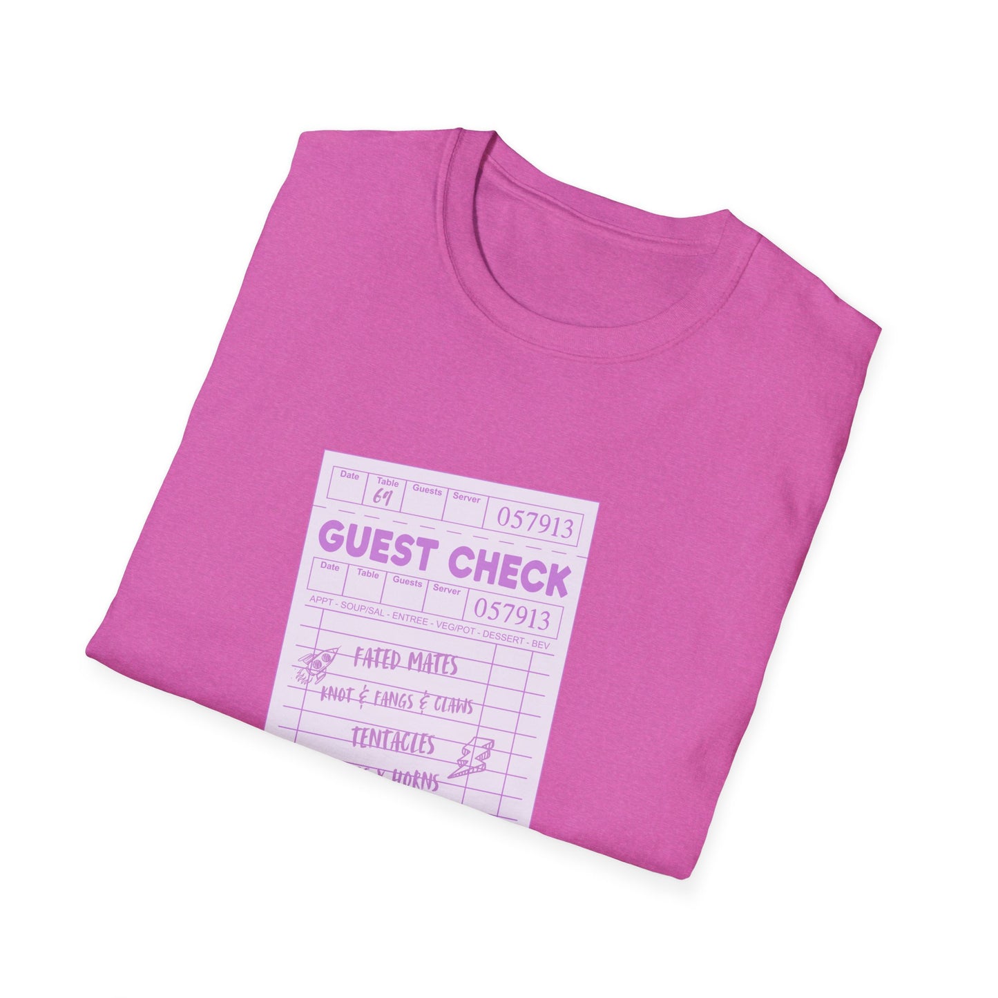 Guest Check Purple Unisex Softstyle T-Shirt