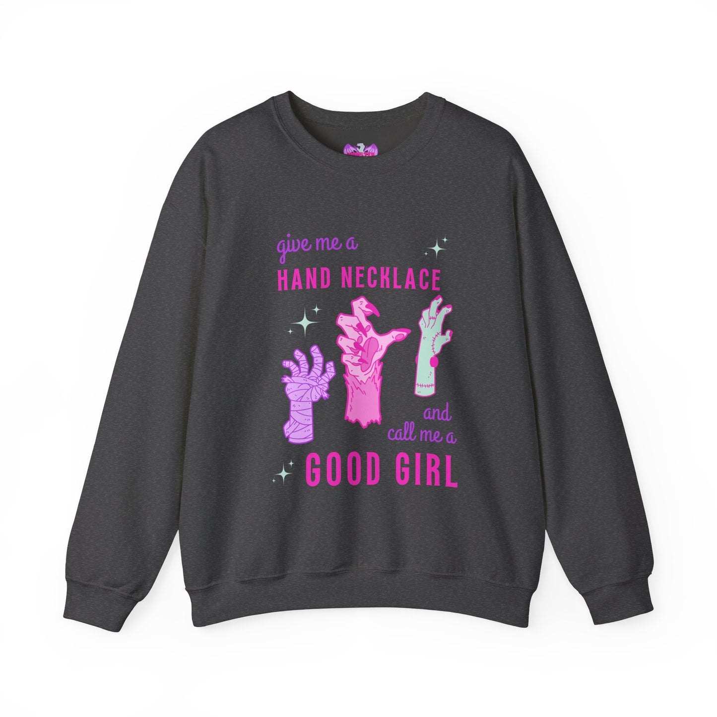 Hand Necklace Unisex Heavy Blend™ Crewneck Sweatshirt