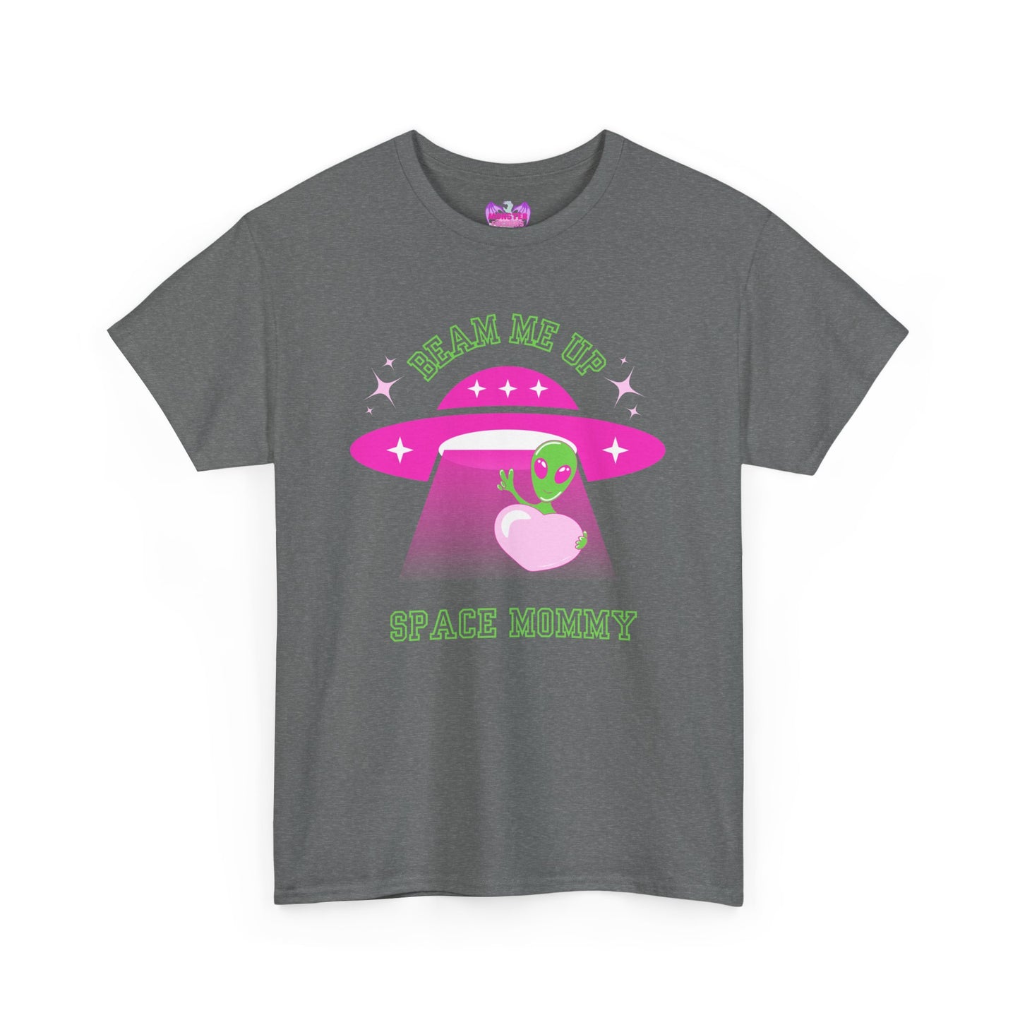 Space Mommy Pink Unisex Heavy Cotton Tee