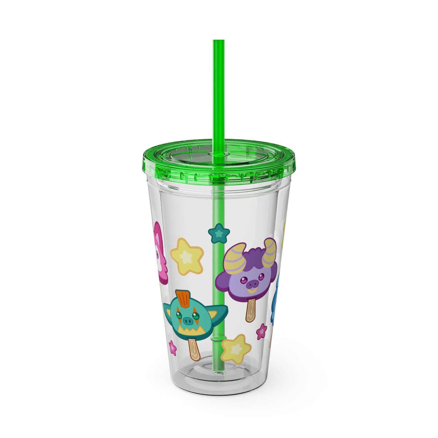 Monster Treats Sunsplash Tumbler with Straw, 16oz