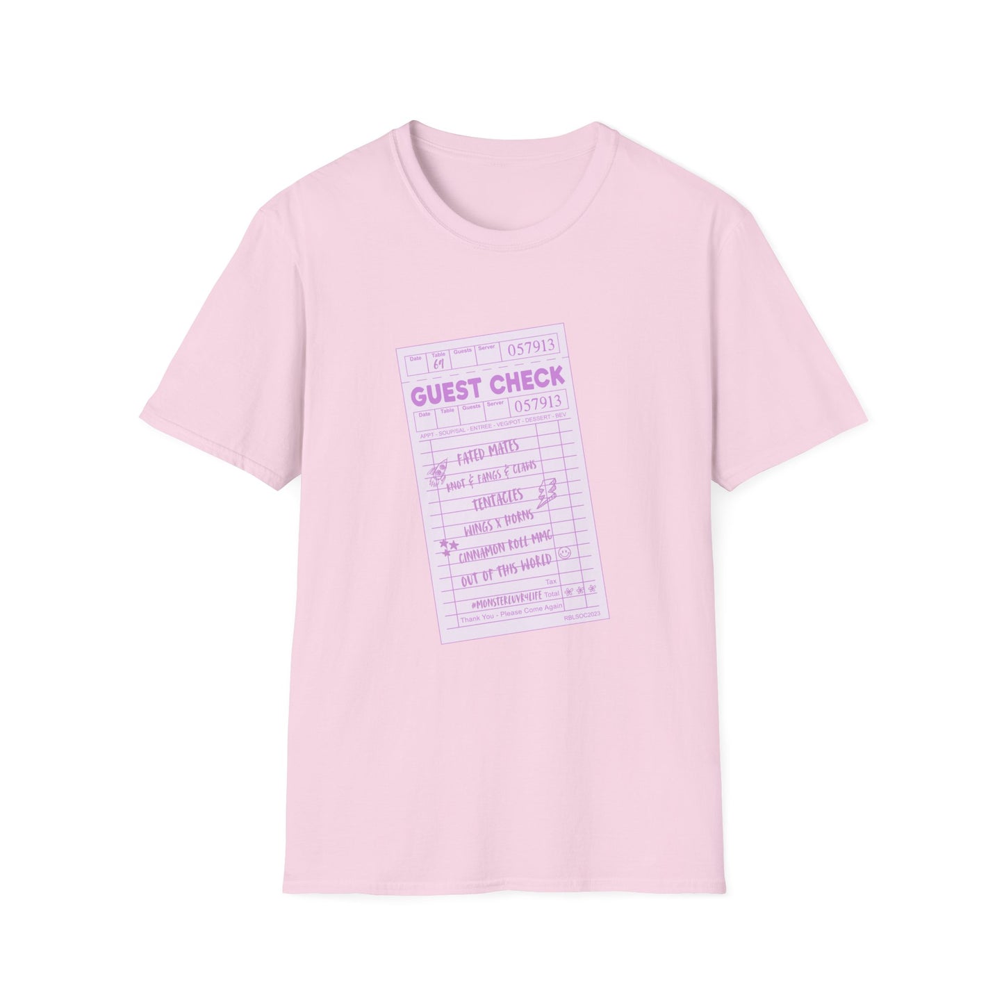 Guest Check Purple Unisex Softstyle T-Shirt