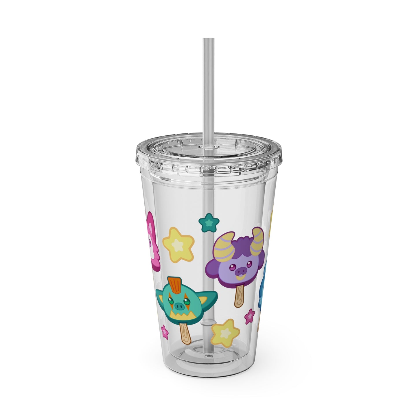 Monster Treats Sunsplash Tumbler with Straw, 16oz