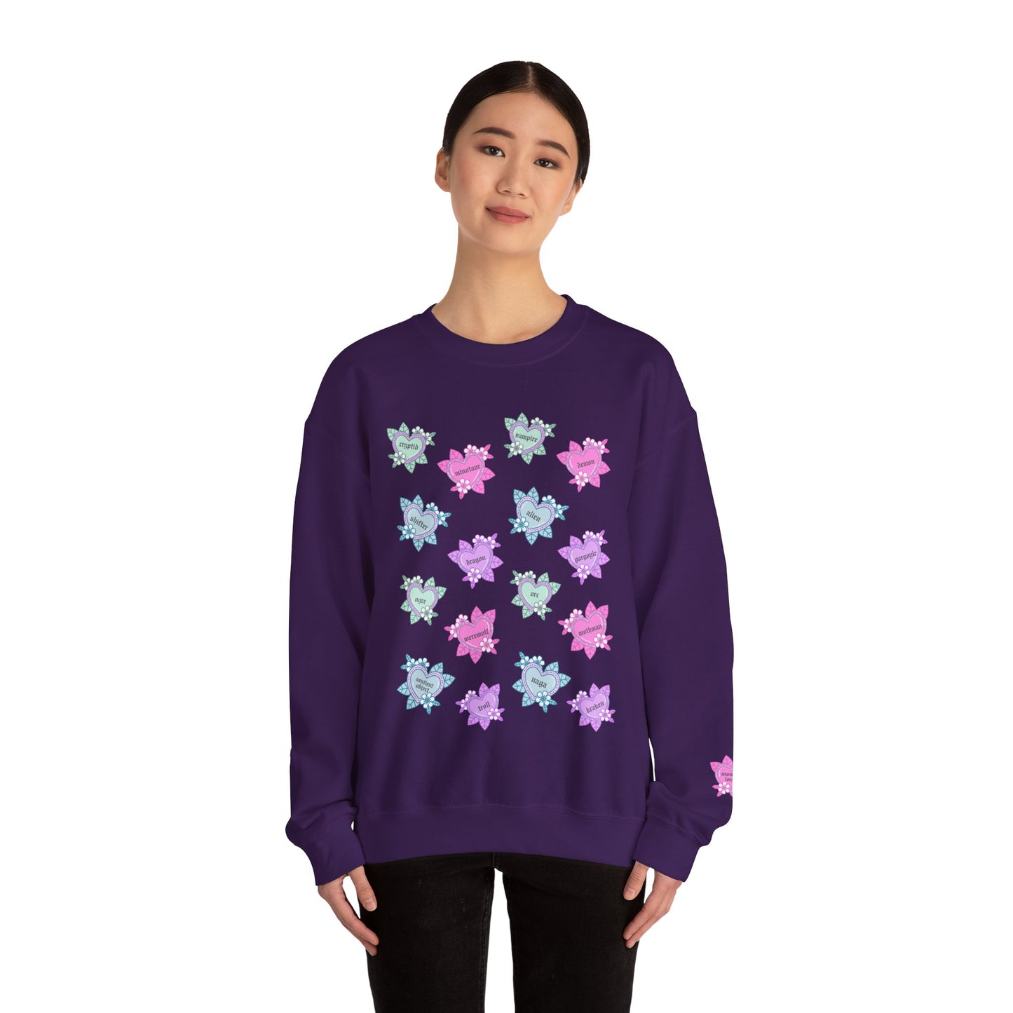 Tattoo Hearts Unisex Heavy Blend™ Crewneck Sweatshirt