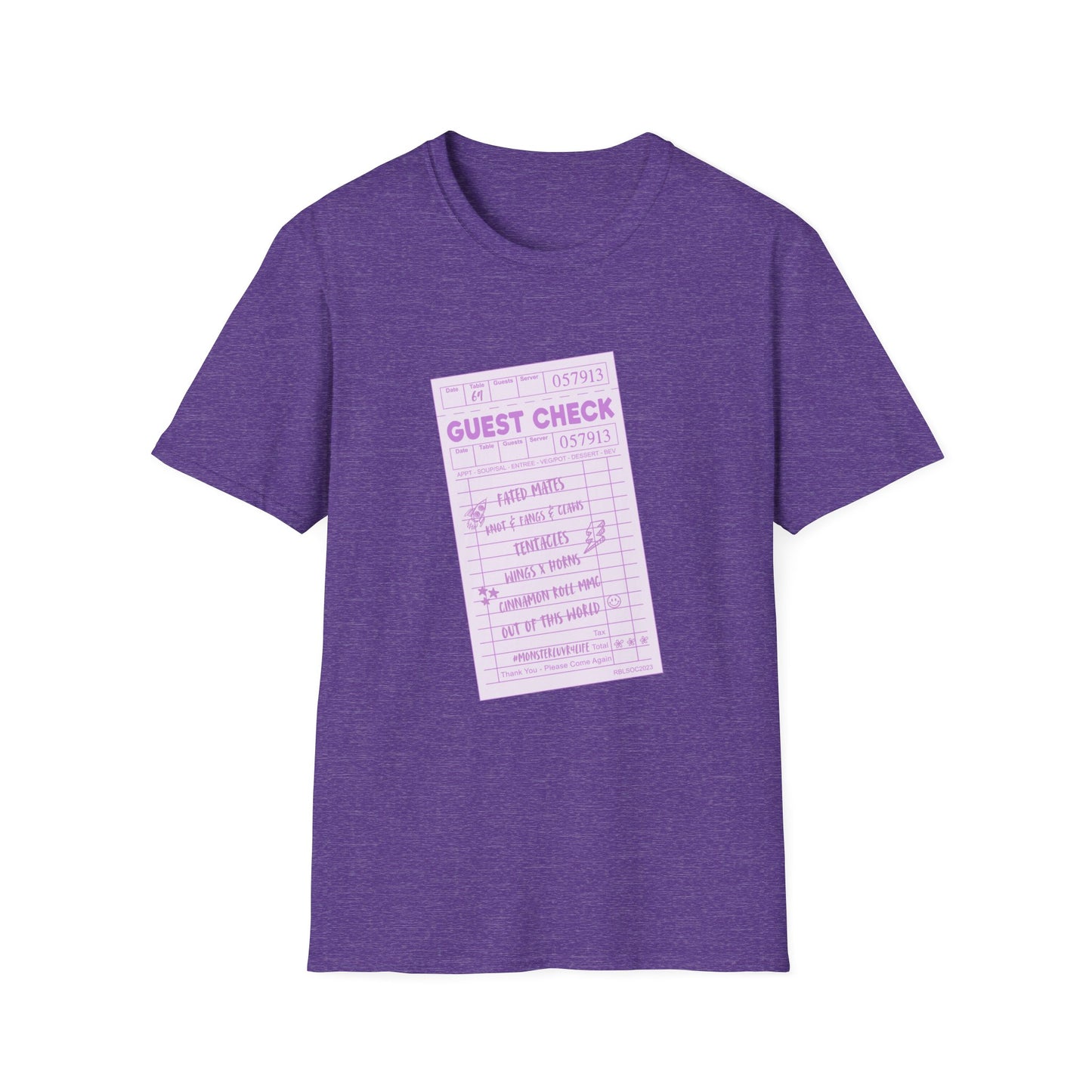 Guest Check Purple Unisex Softstyle T-Shirt