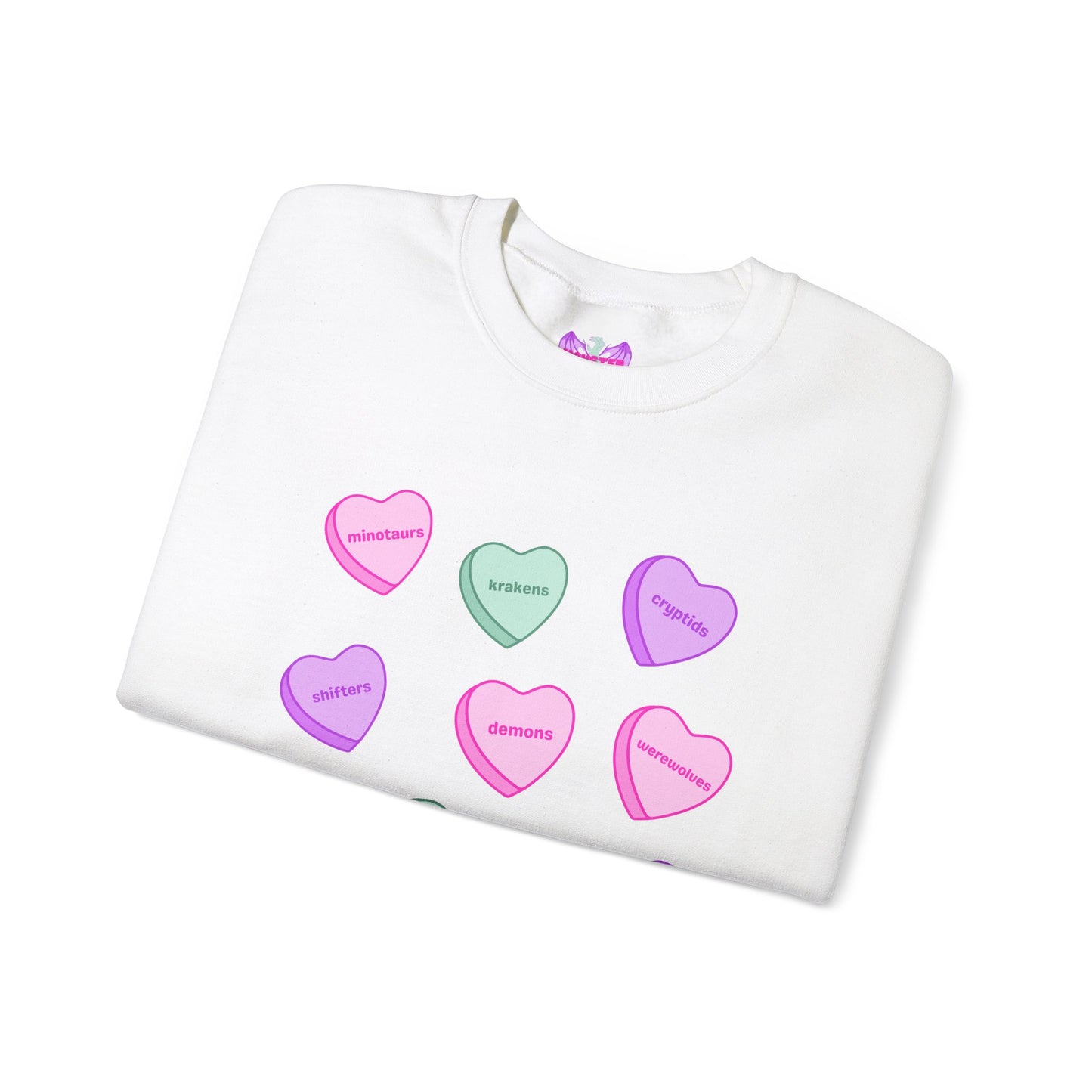 Candy Hearts Unisex Heavy Blend™ Crewneck Sweatshirt