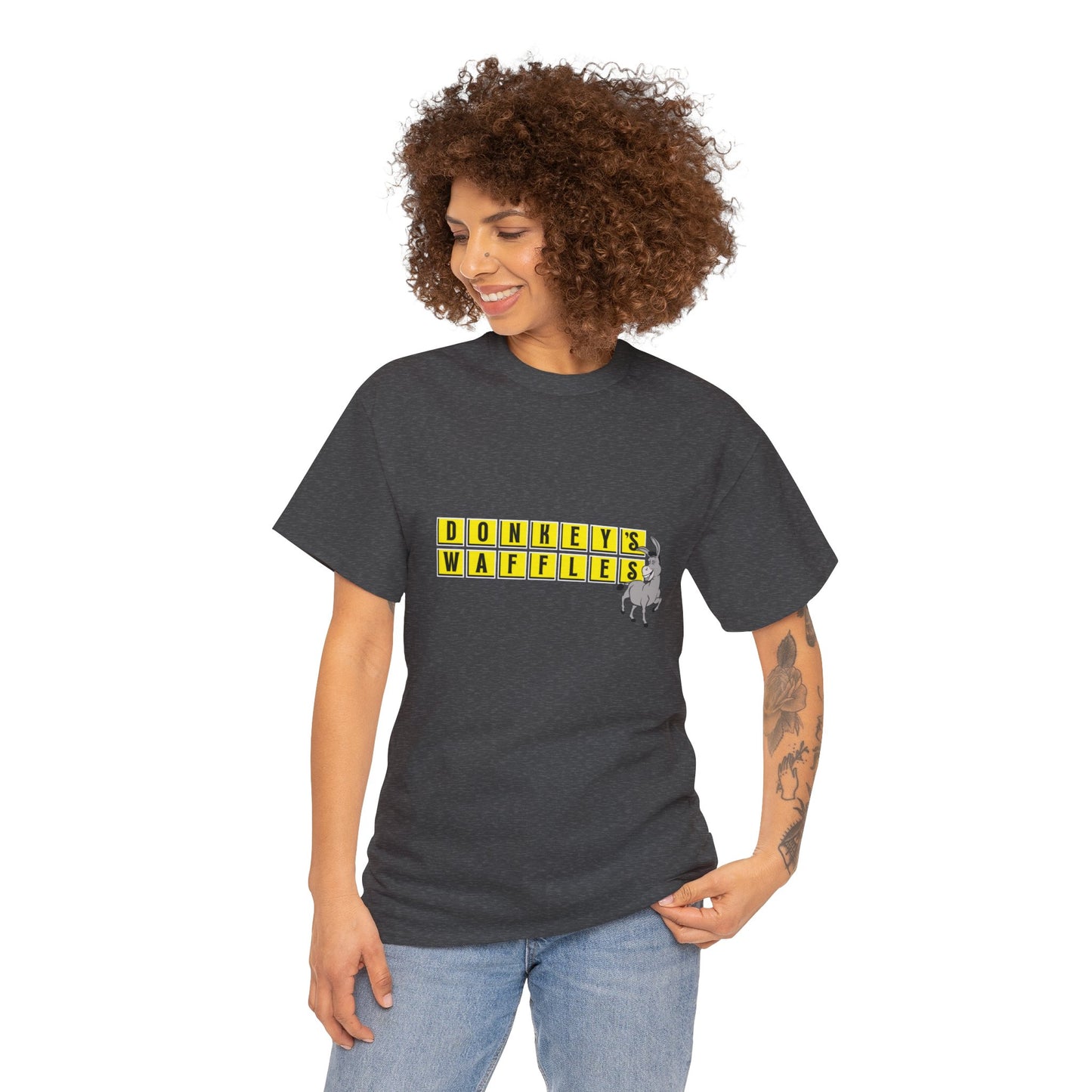 Donkey's Waffles Unisex Heavy Cotton Tee