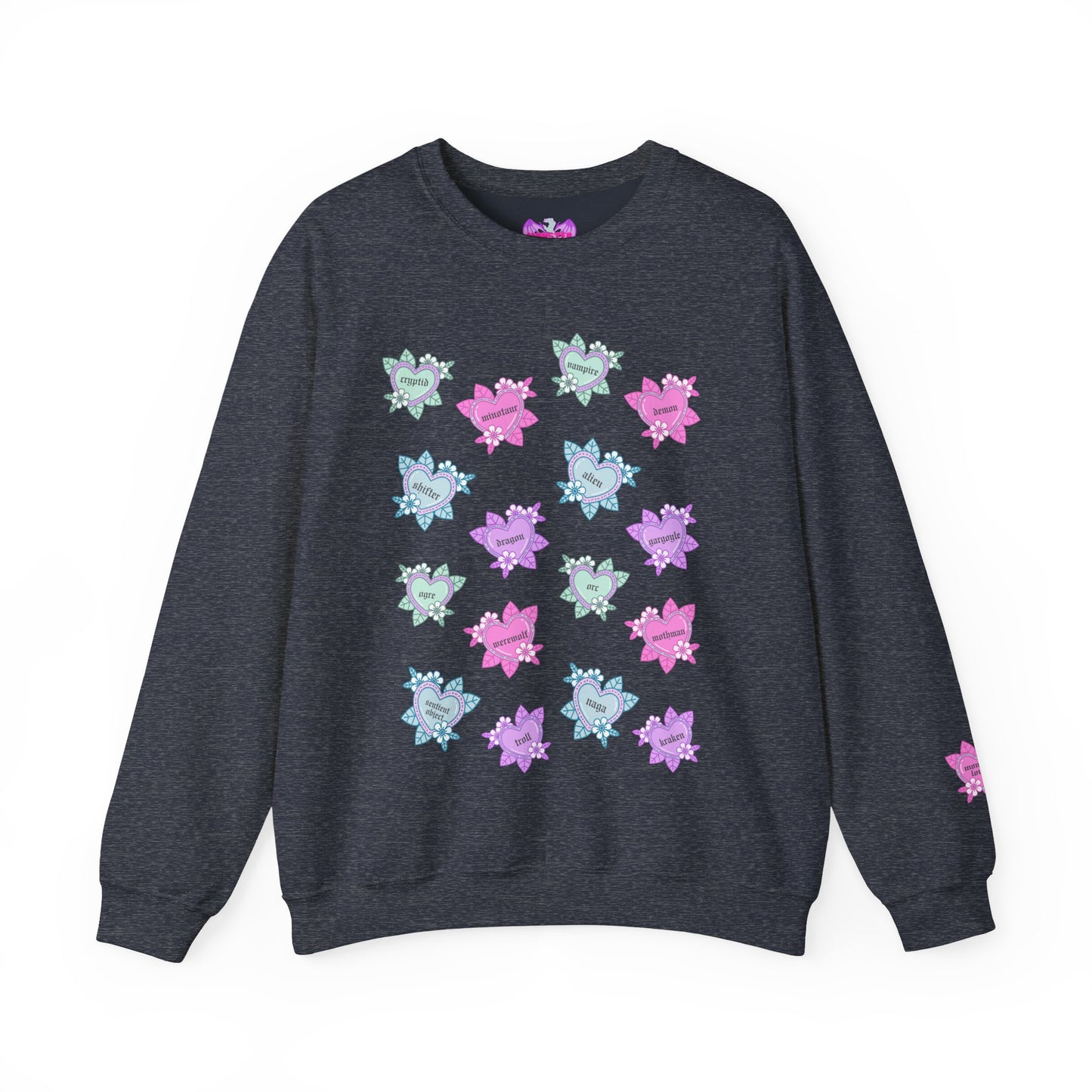 Tattoo Hearts Unisex Heavy Blend™ Crewneck Sweatshirt