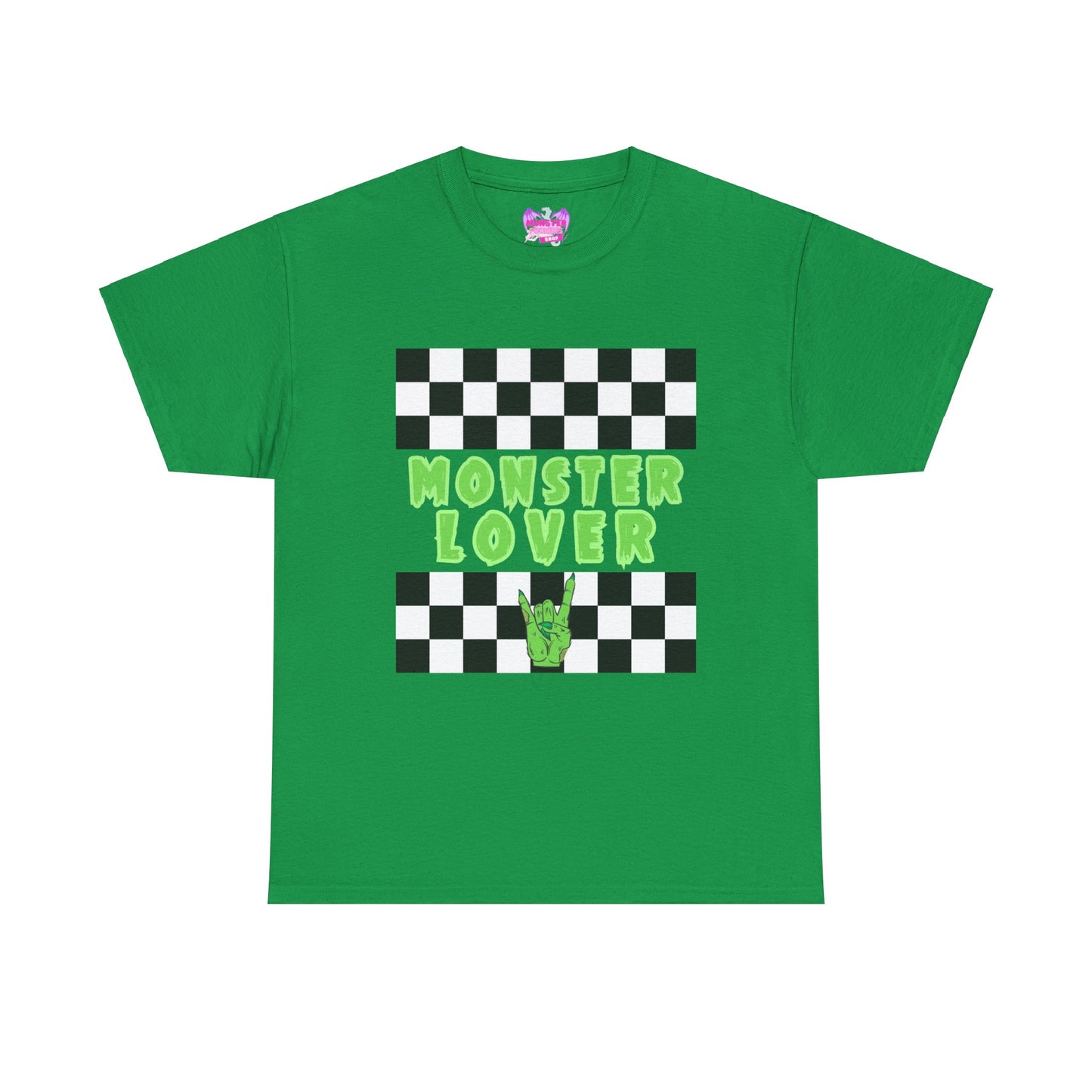 Checker Monster Lover Unisex Heavy Cotton Tee