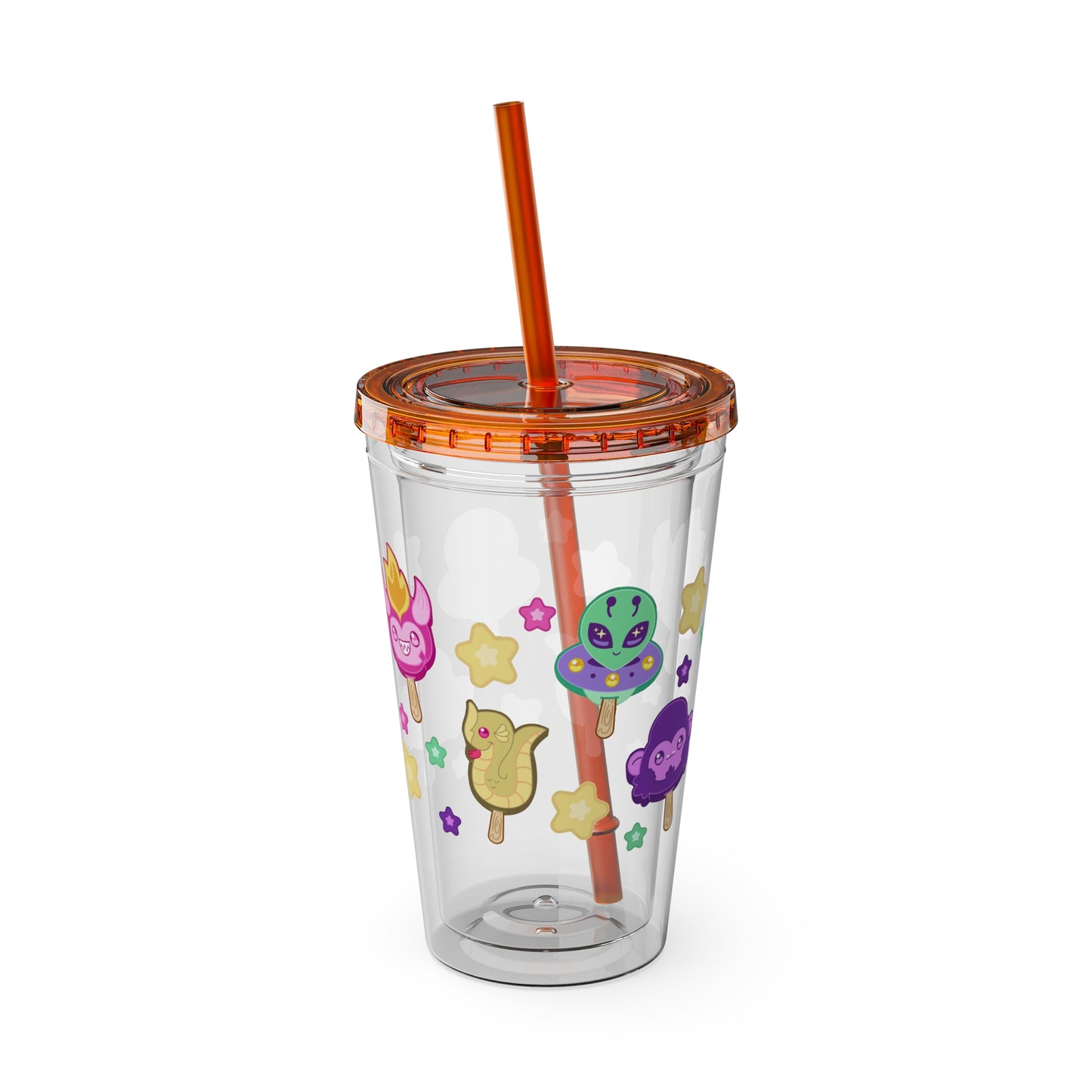 Monster Treats 3.0 Sunsplash Tumbler with Straw, 16oz