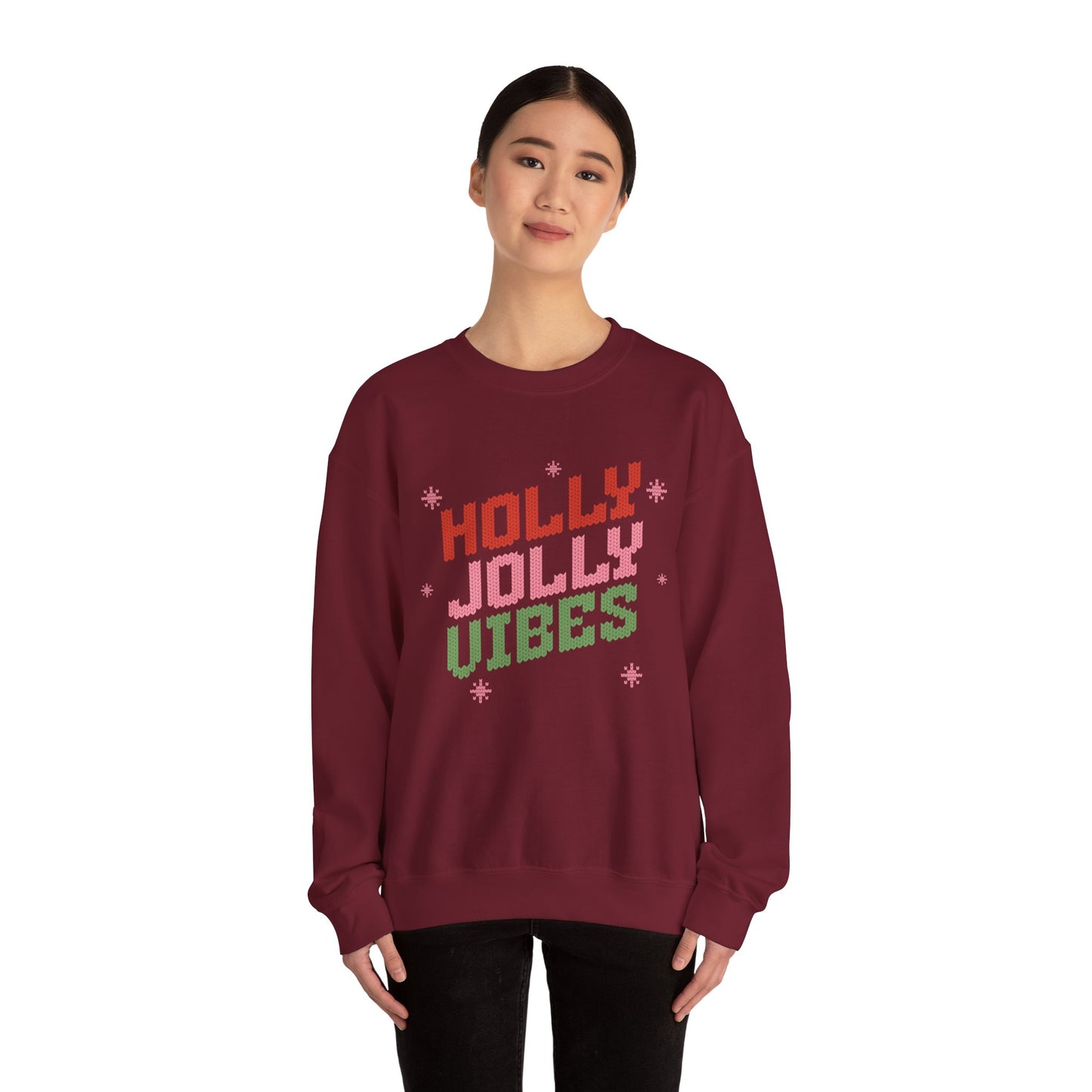 Holly Jolly Vibes Unisex Heavy Blend™ Crewneck Sweatshirt