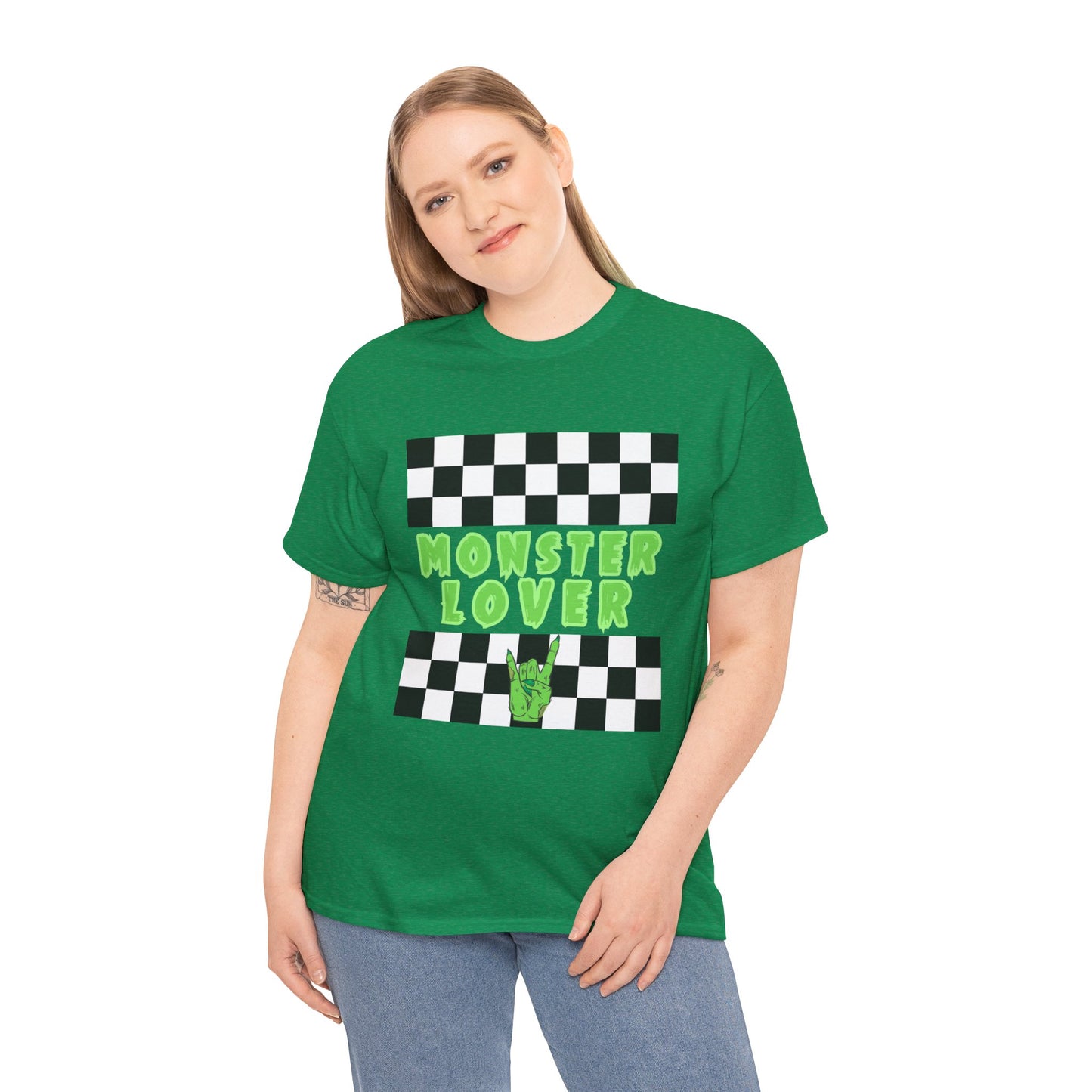 Checker Monster Lover Unisex Heavy Cotton Tee