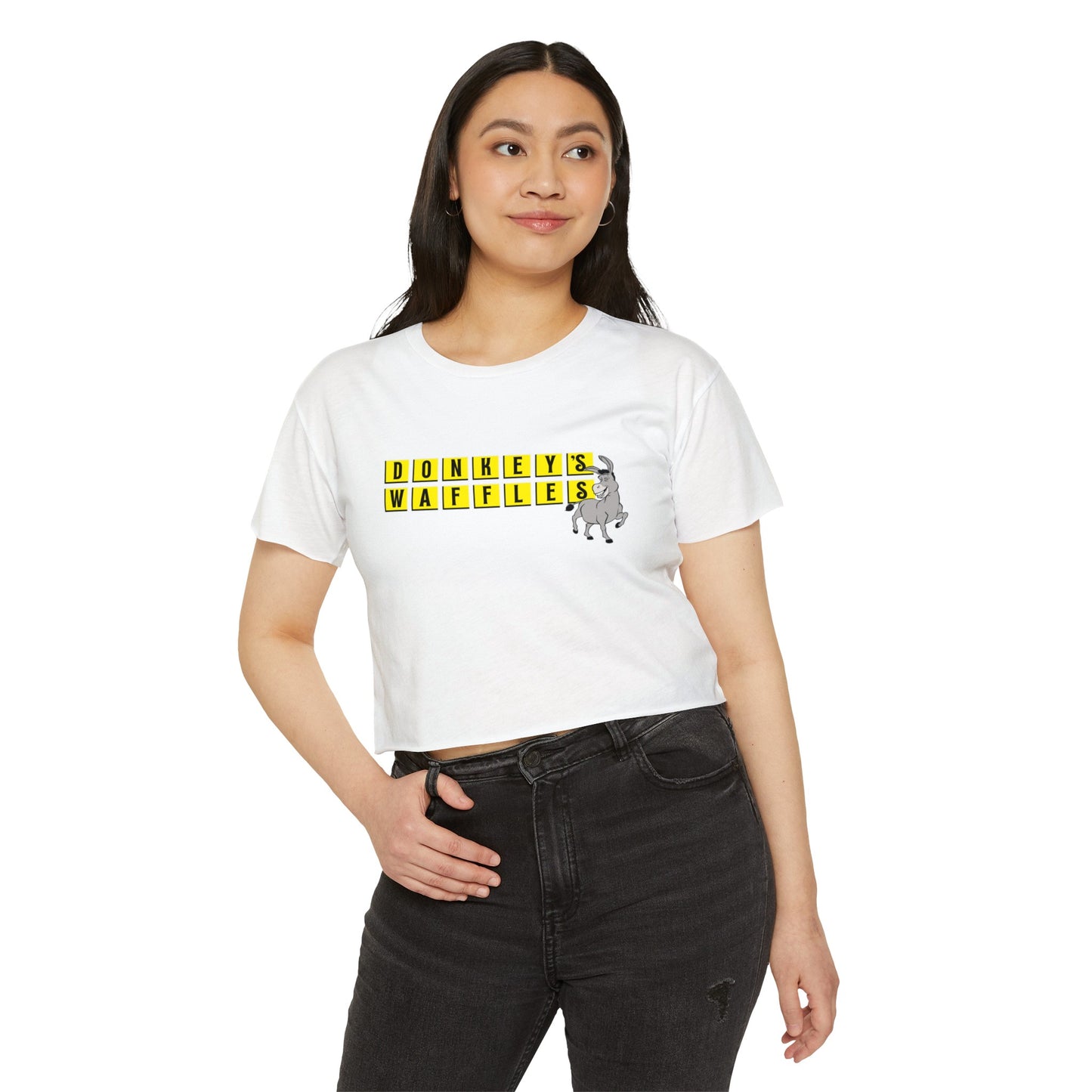 Donkey's Waffles Women's Festival Crop Top