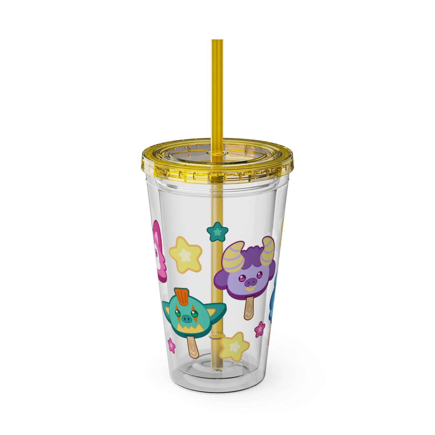 Monster Treats Sunsplash Tumbler with Straw, 16oz