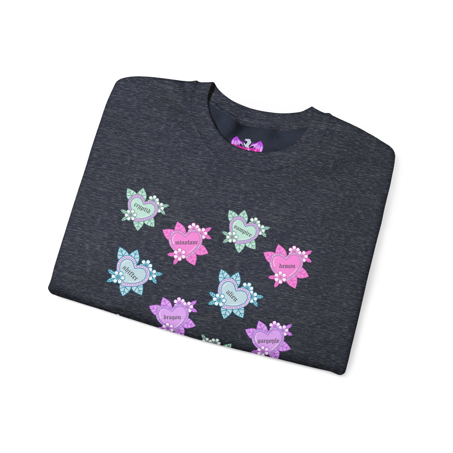 Tattoo Hearts Unisex Heavy Blend™ Crewneck Sweatshirt