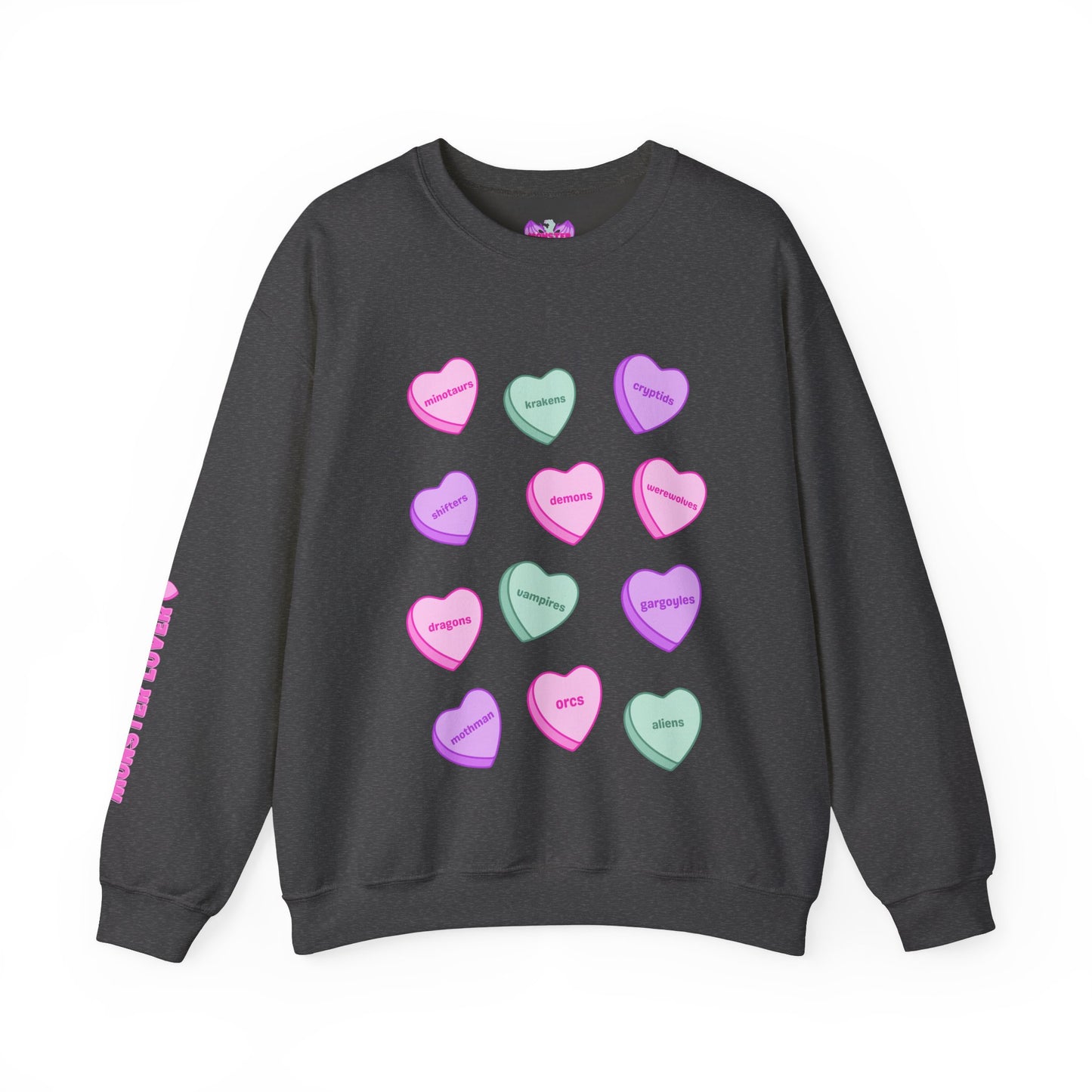 Candy Hearts Unisex Heavy Blend™ Crewneck Sweatshirt