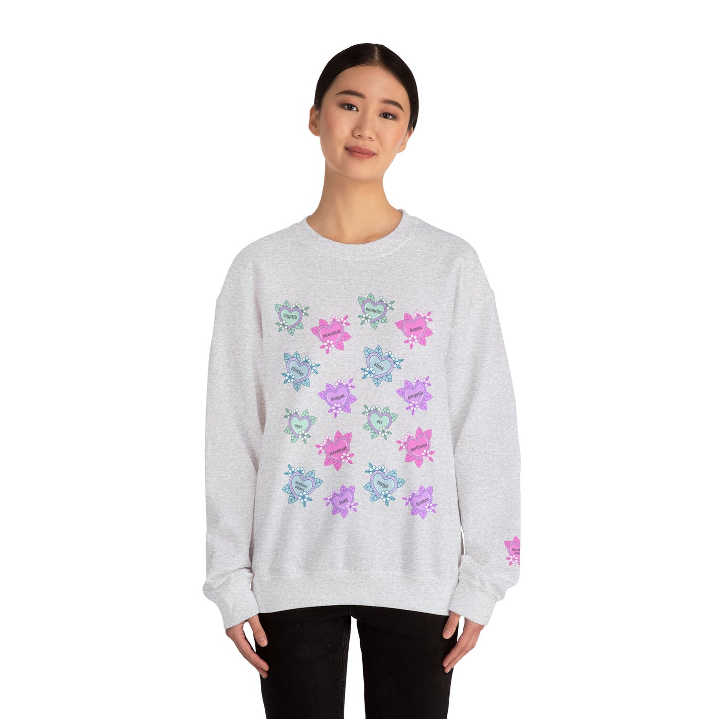 Tattoo Hearts Unisex Heavy Blend™ Crewneck Sweatshirt