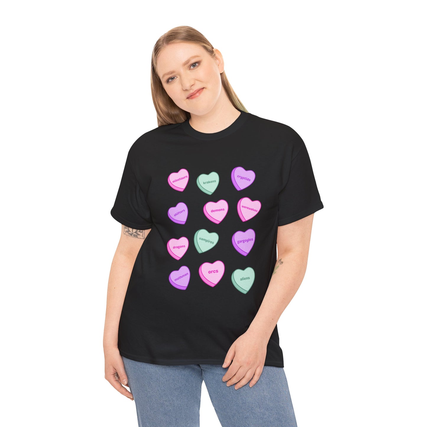 Candy Hearts Unisex Heavy Cotton Tee