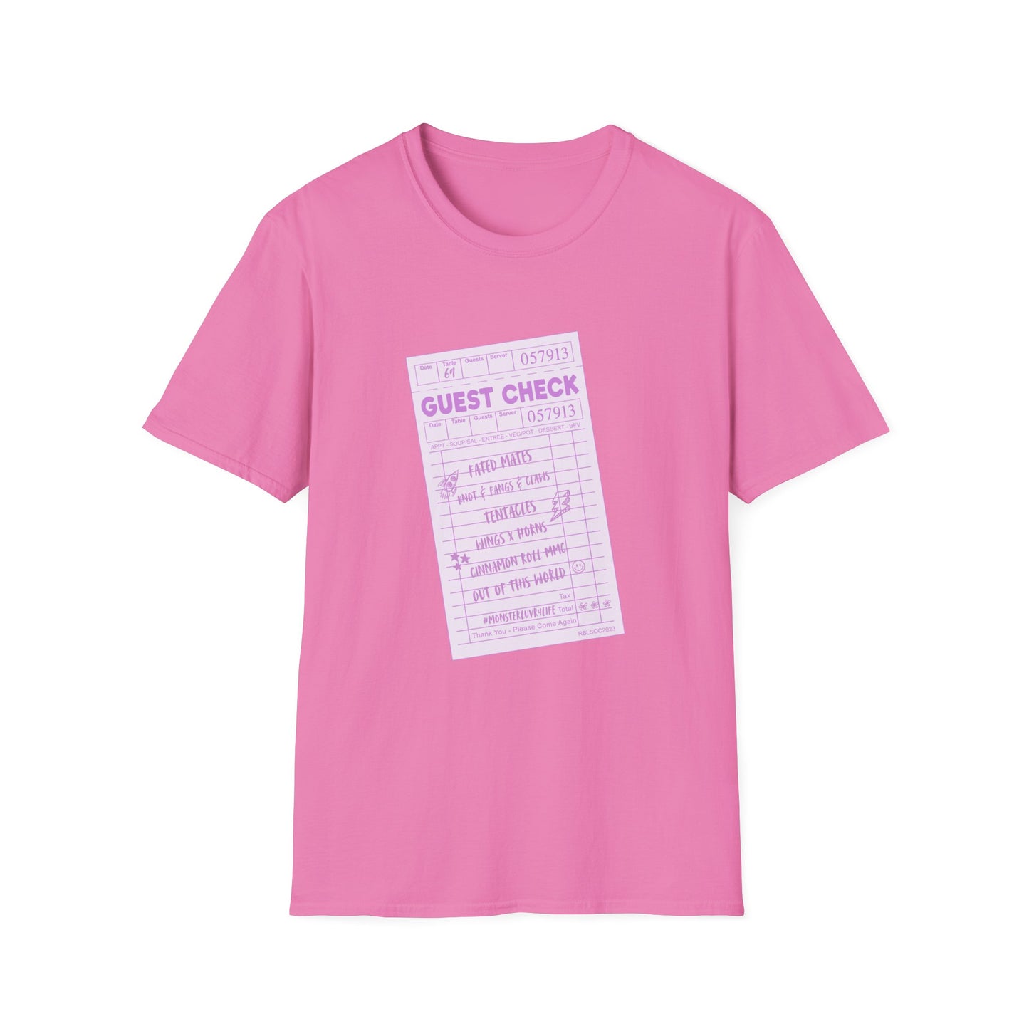Guest Check Purple Unisex Softstyle T-Shirt